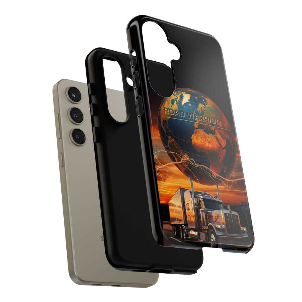 Truck Driver Phone Case — 'Global Road Warrior' Semi Truck Globe Tough Phone Cover