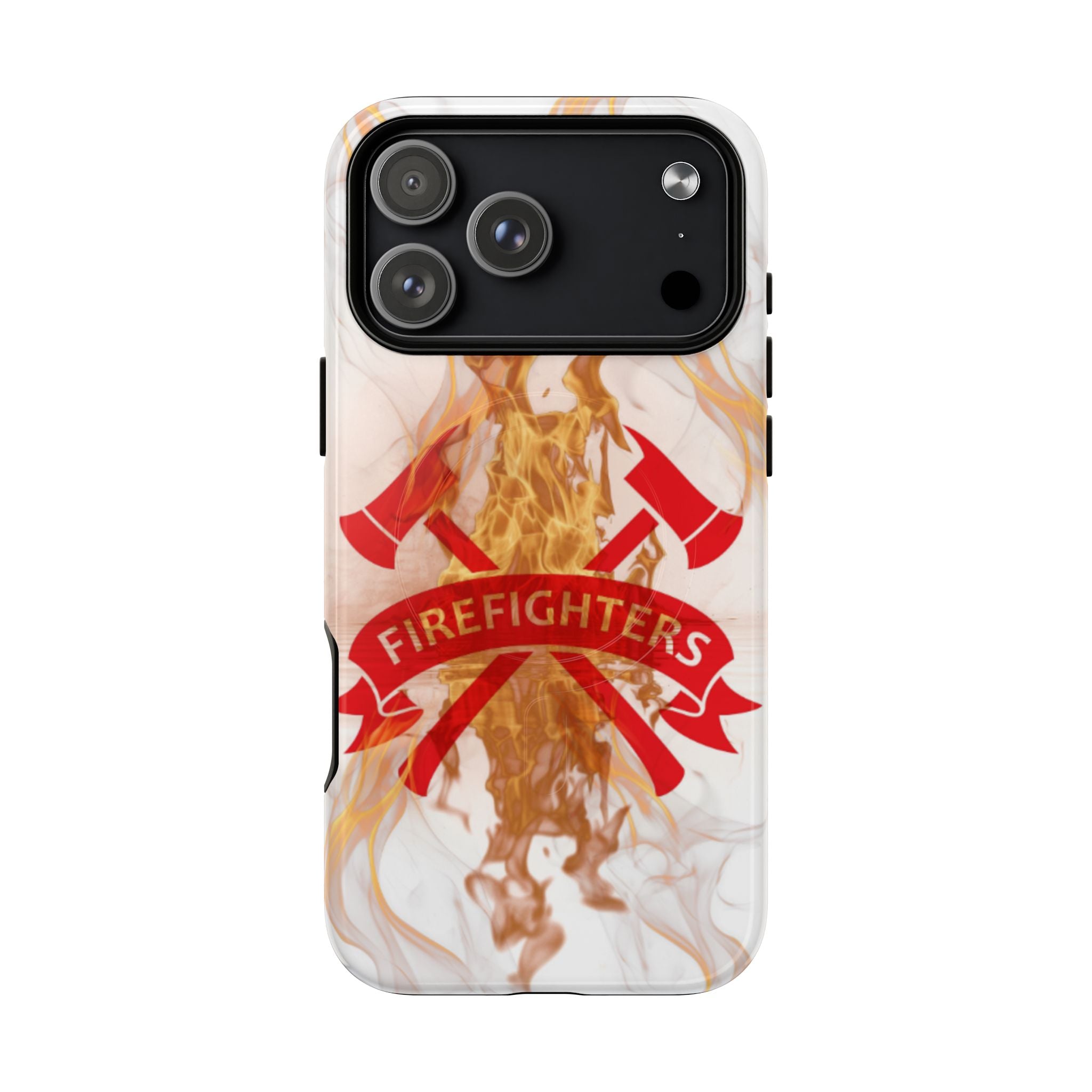 Firefighter Emblem Tough Magnetic Phone Case — Flame Design