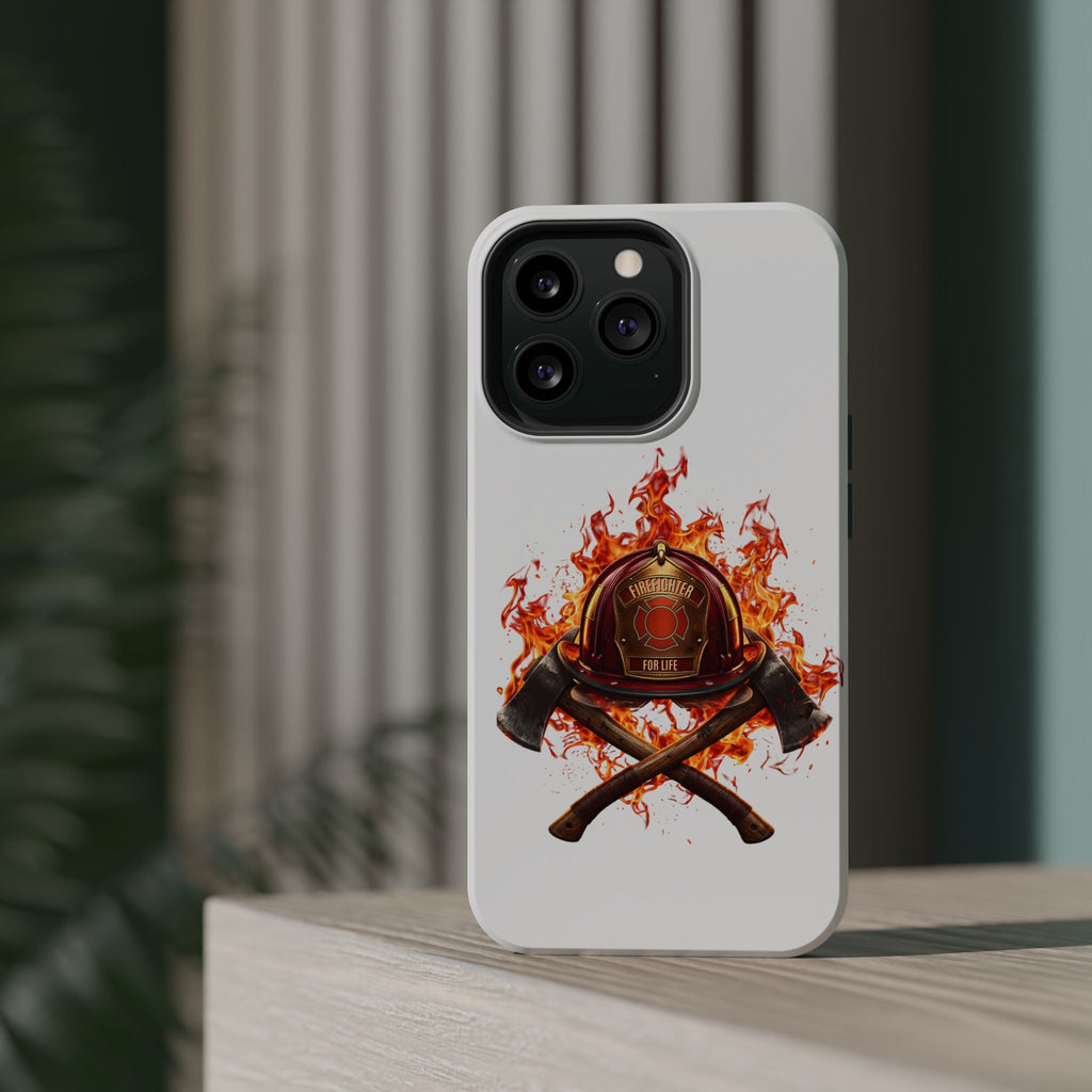 Firefighter Helmet Flames Phone Case — Station 117 Magnetic Impact-Resistant Case