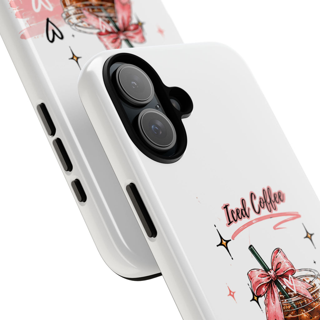 Iced Coffee Phone Case – Cute Pink Boba Design ("Iced coffee is my person")