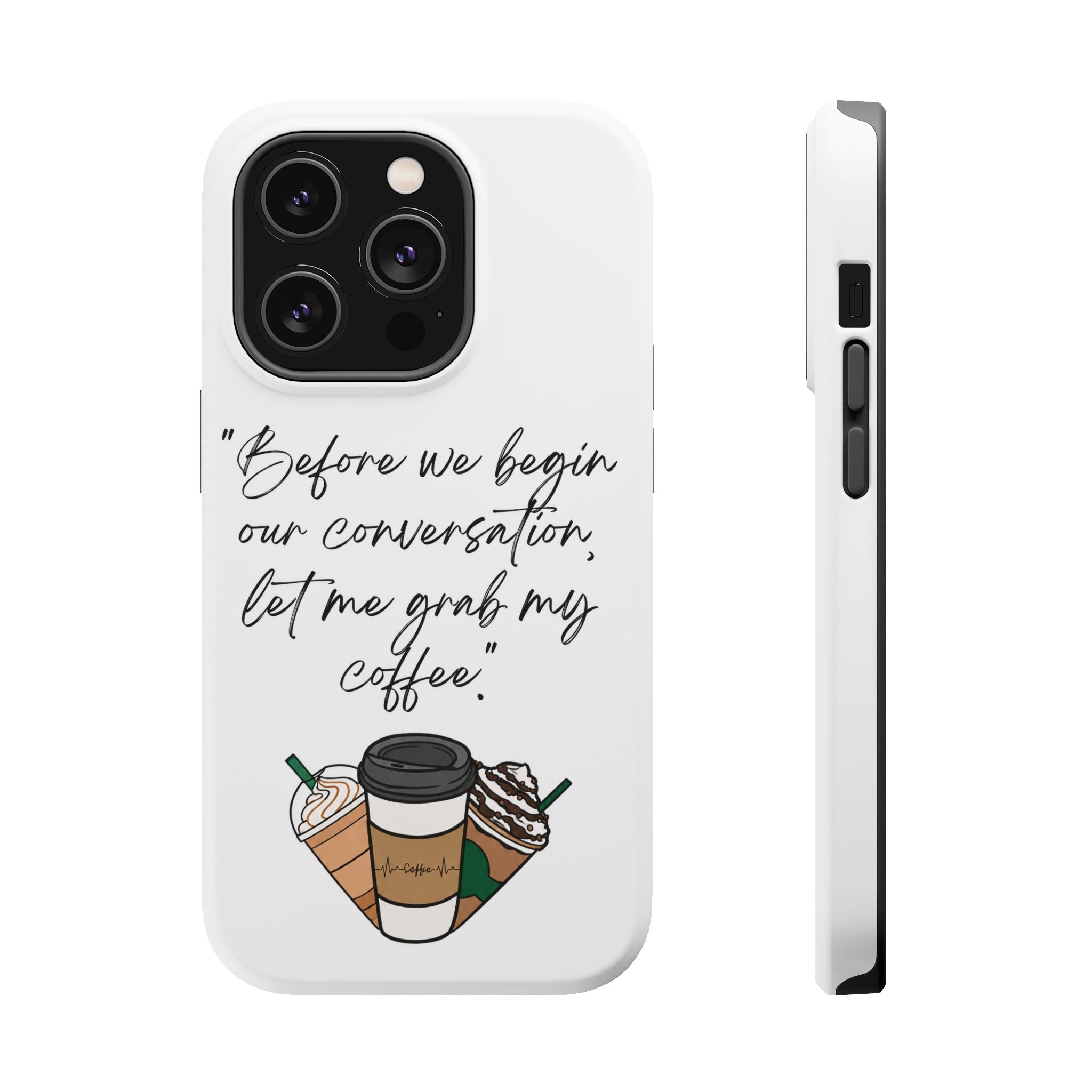 Coffee Quote Magnetic Impact-Resistant Phone Case