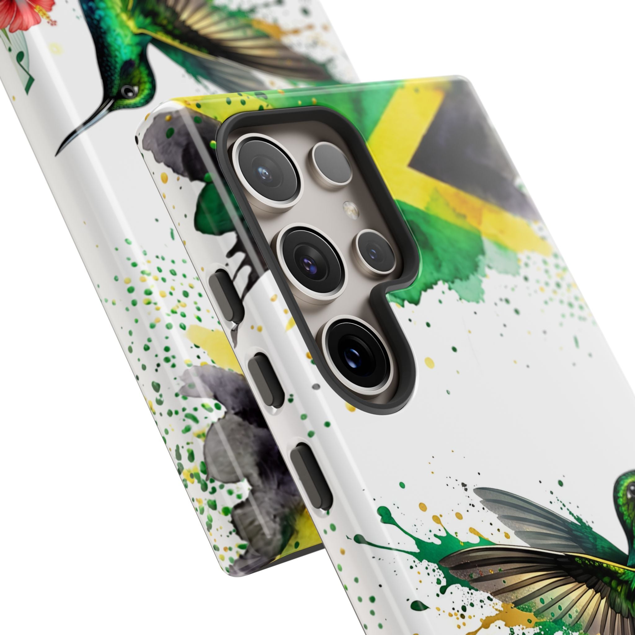 Hummingbird Jamaica Tough Phone Case – Tropical Floral Protective Cover