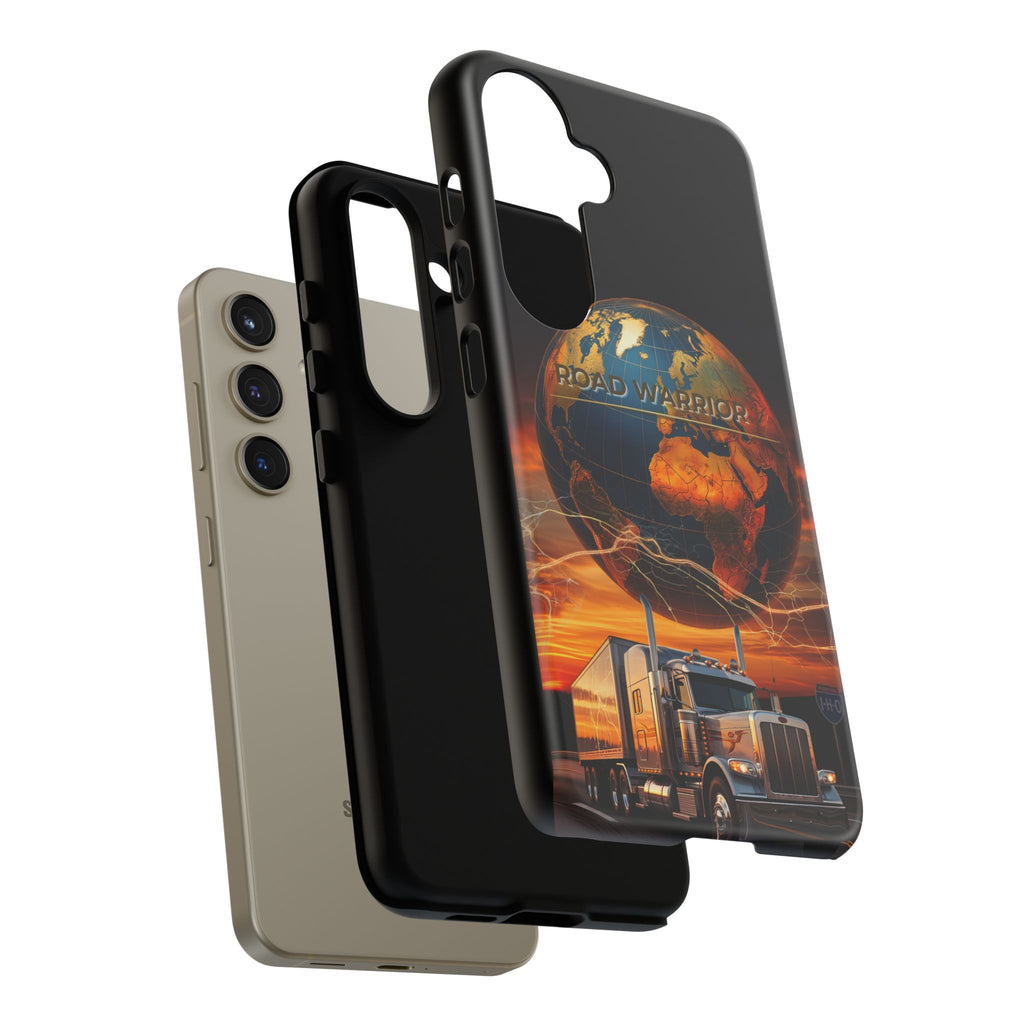 Truck Driver Phone Case — 'Global Road Warrior' Semi Truck Globe Tough Phone Cover