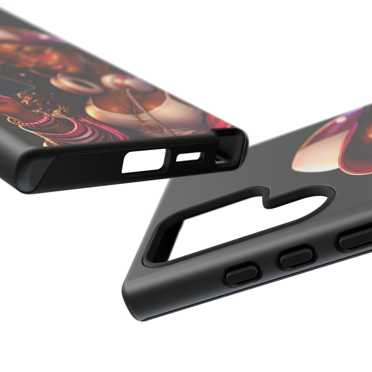 Tough Case – Stylized Urban Girl Phone Case with Headphones & Passport