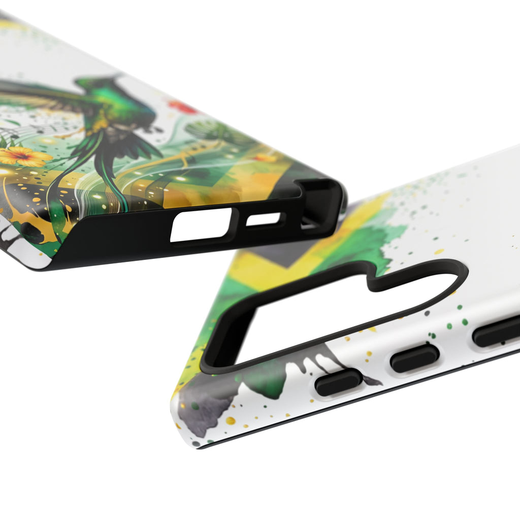 Hummingbird Jamaica Tough Phone Case – Tropical Floral Protective Cover
