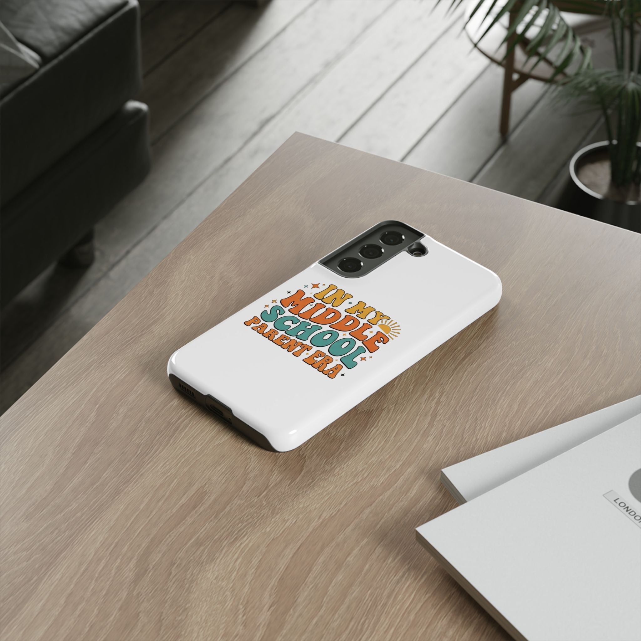 Middle School Parent Phone Case — "In My Middle School Parent Era" Retro Design
