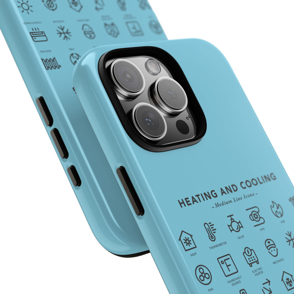Heating and Cooling Icons Phone Case – HVAC Technician Protective Phone Cover
