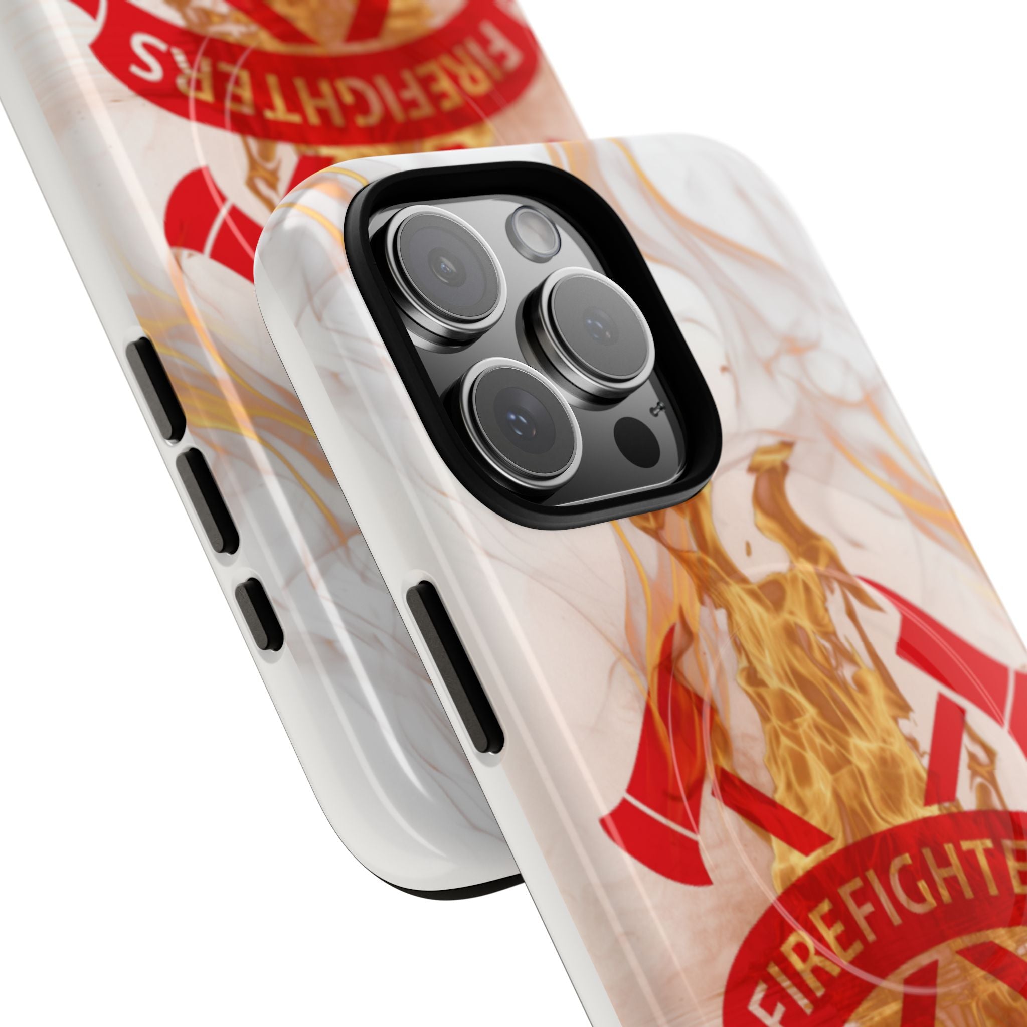 Firefighter Emblem Tough Magnetic Phone Case — Flame Design