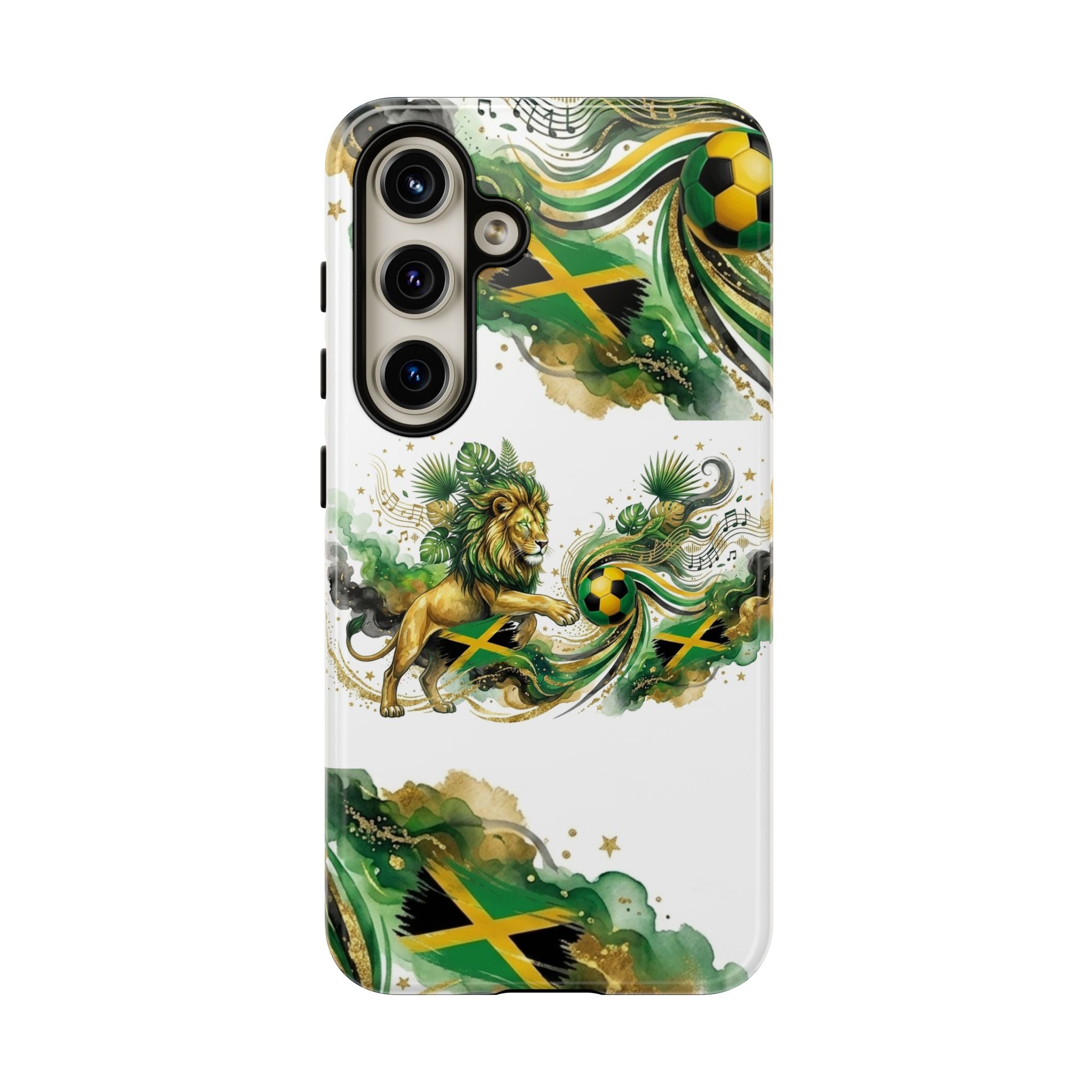 Jamaica Lion Phone Case — Jamaican Flag Rasta Protective Tough Case