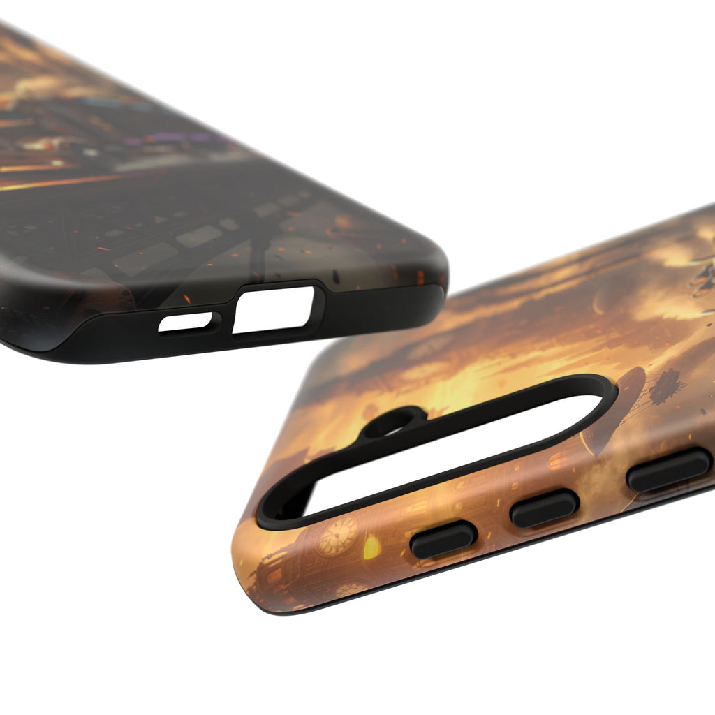 Steampunk Freightliner Phone Case — Rugged Trucking Cityscape iPhone Cover