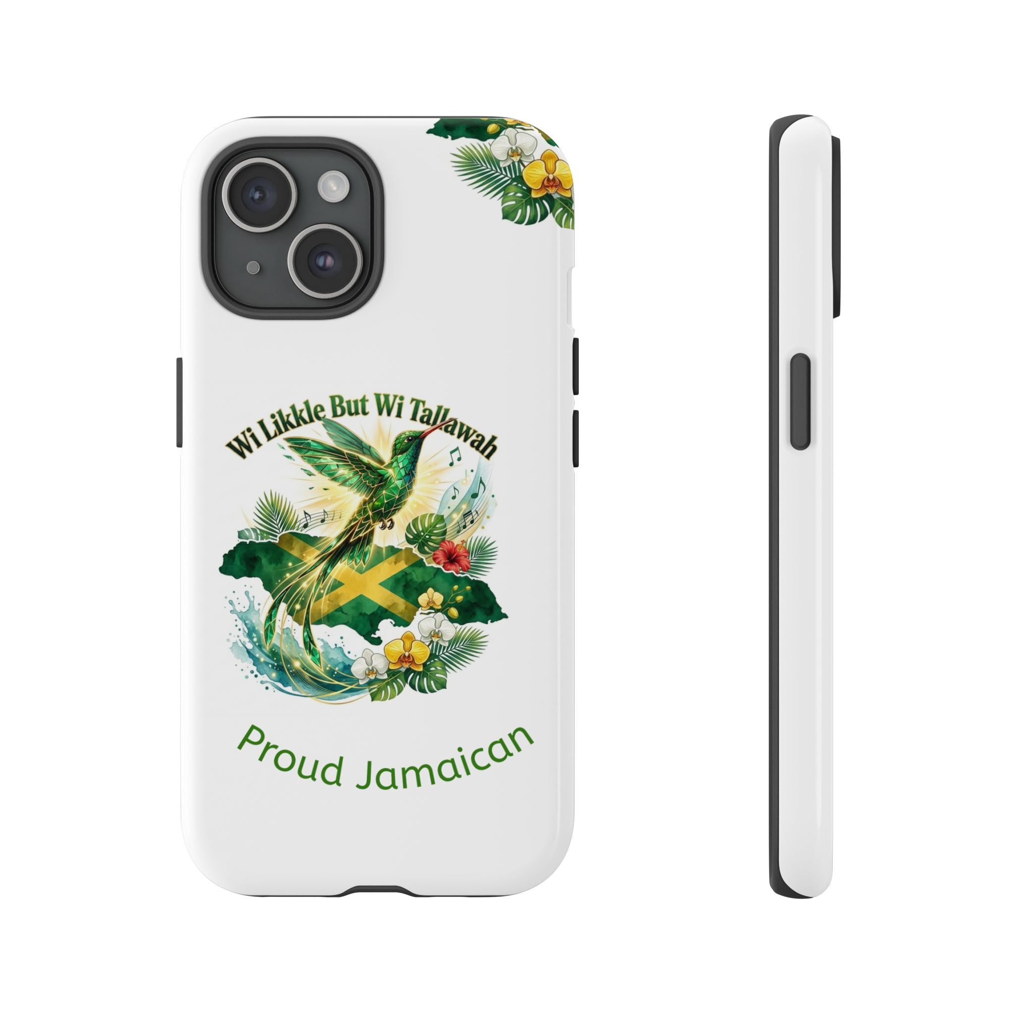 Jamaica Hummingbird Phone Case — “Wi Likkle But Wi Tallawah” Tropical Protective Cover