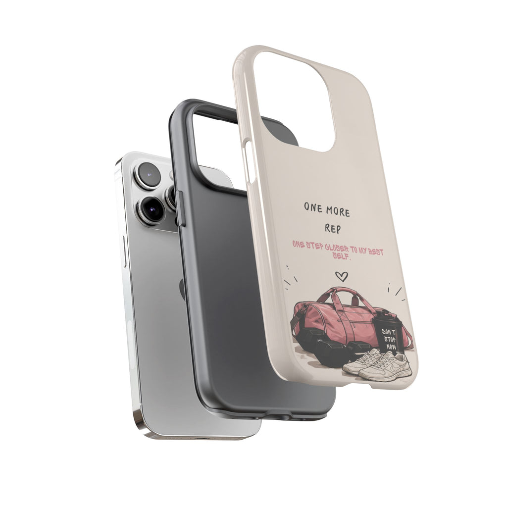 Gym Phone Case — "One More Rep" Workout Duffle & Sneakers Protective Case