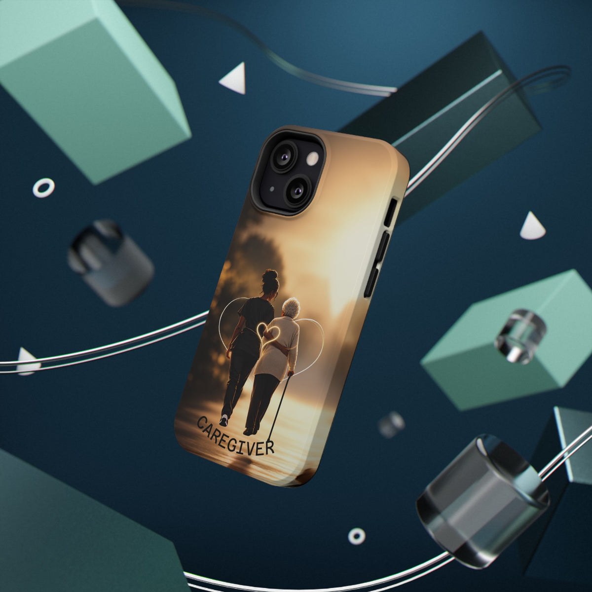 Caregiver Phone Case — Impact-Resistant Protective Case with Heart Design