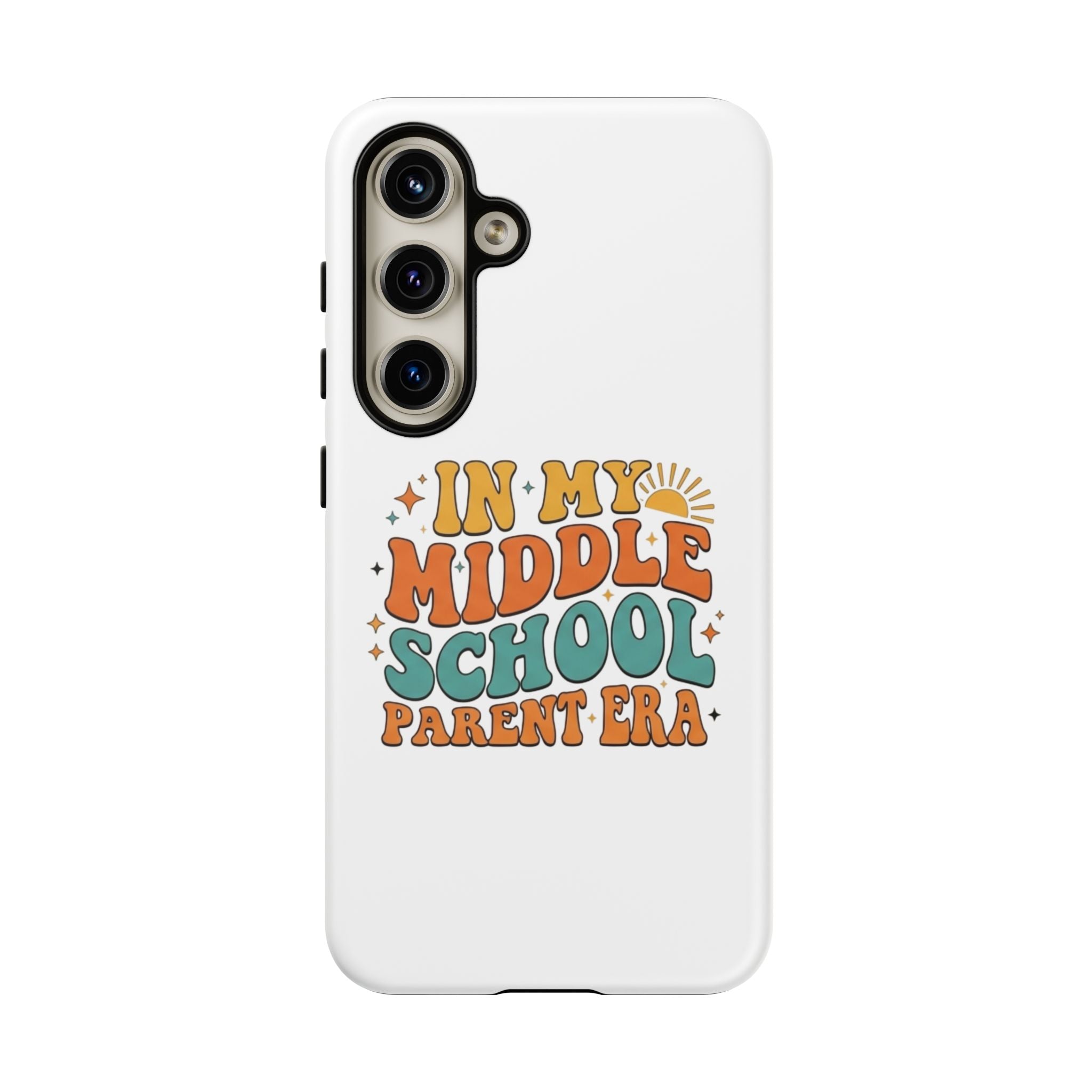 Middle School Parent Phone Case — "In My Middle School Parent Era" Retro Design