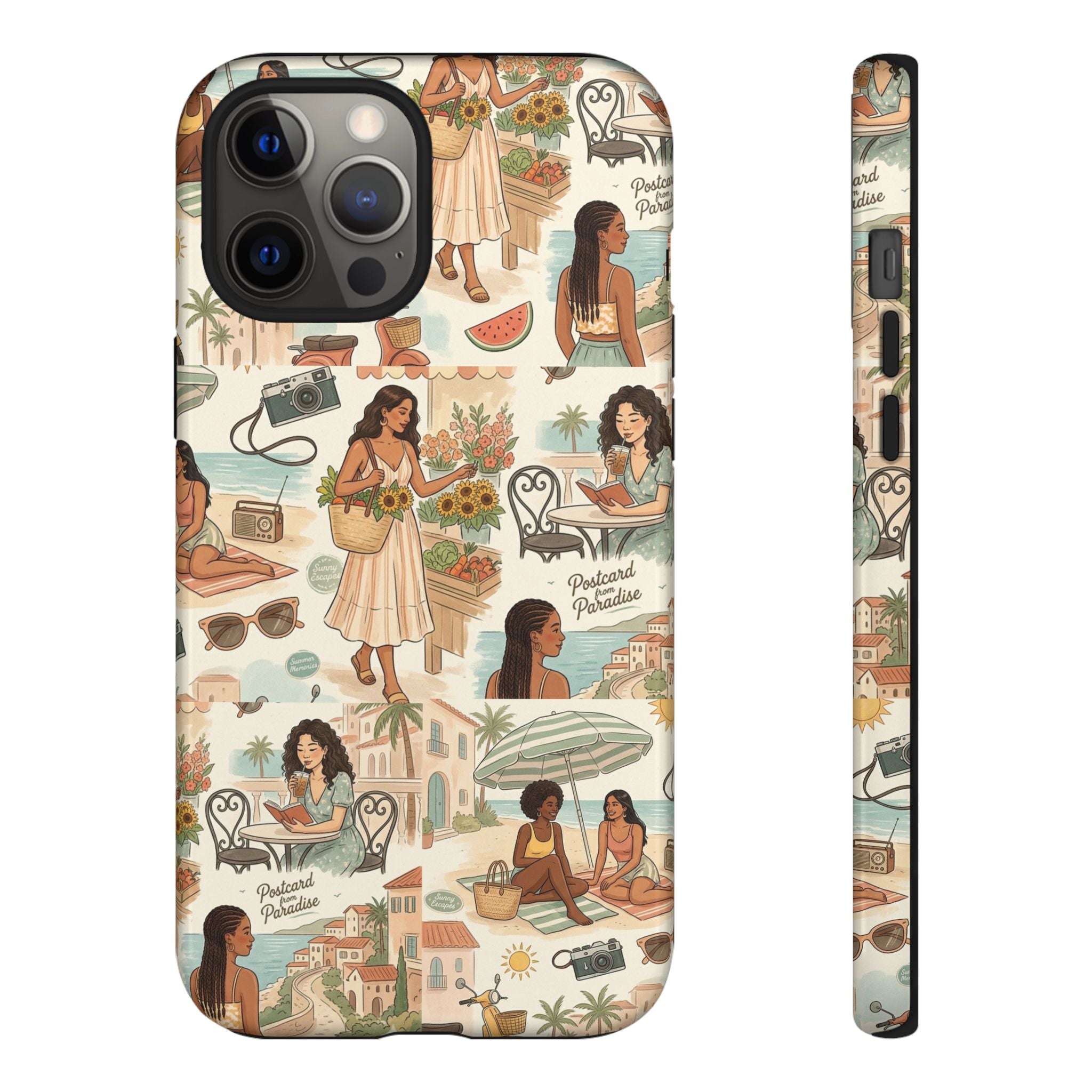 Tropical Vacation Phone Case — Vintage Beach Women Pattern