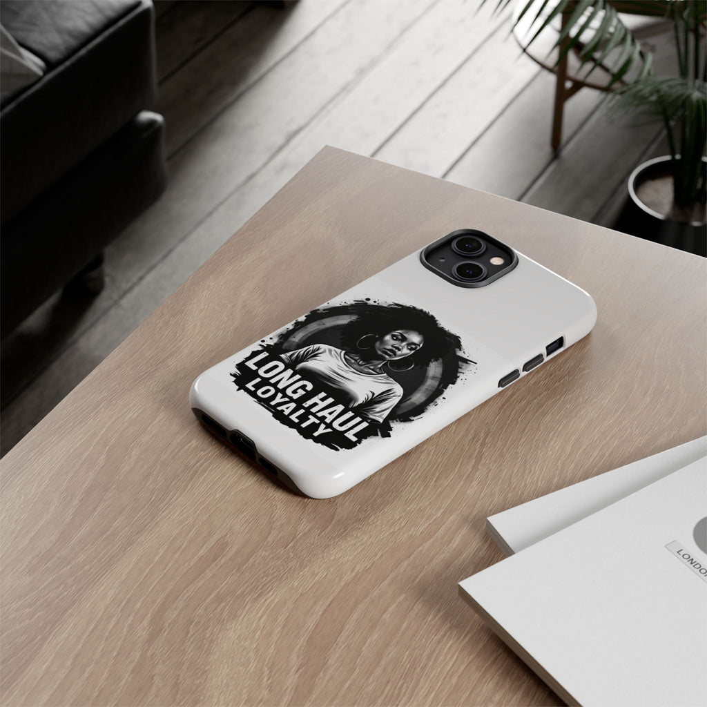 Phone Case — "Long Haul Loyalty" Black & White Portrait Protective Case