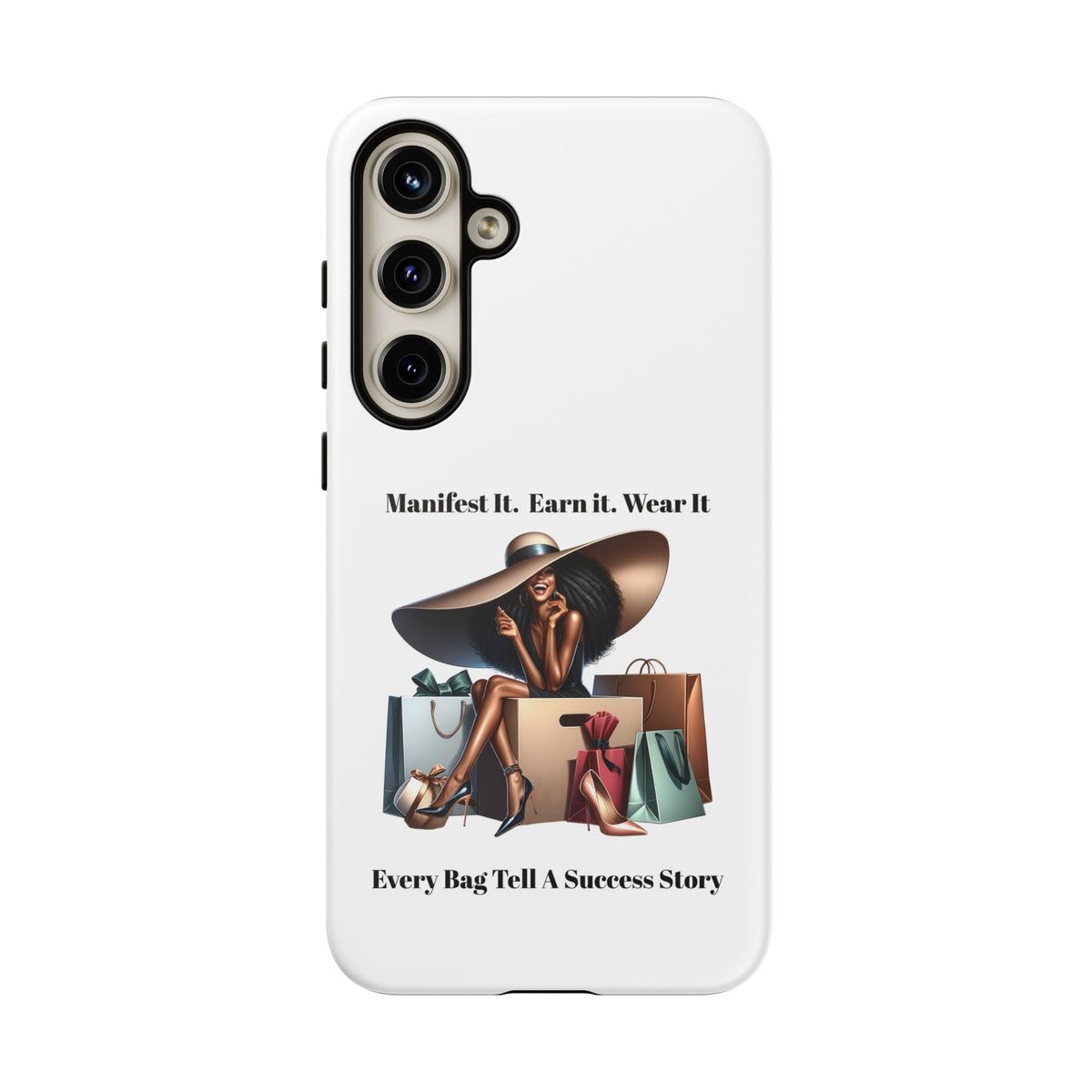 Phone Case - "Manifest It. Earn It. Wear It." Chic Shopper Design
