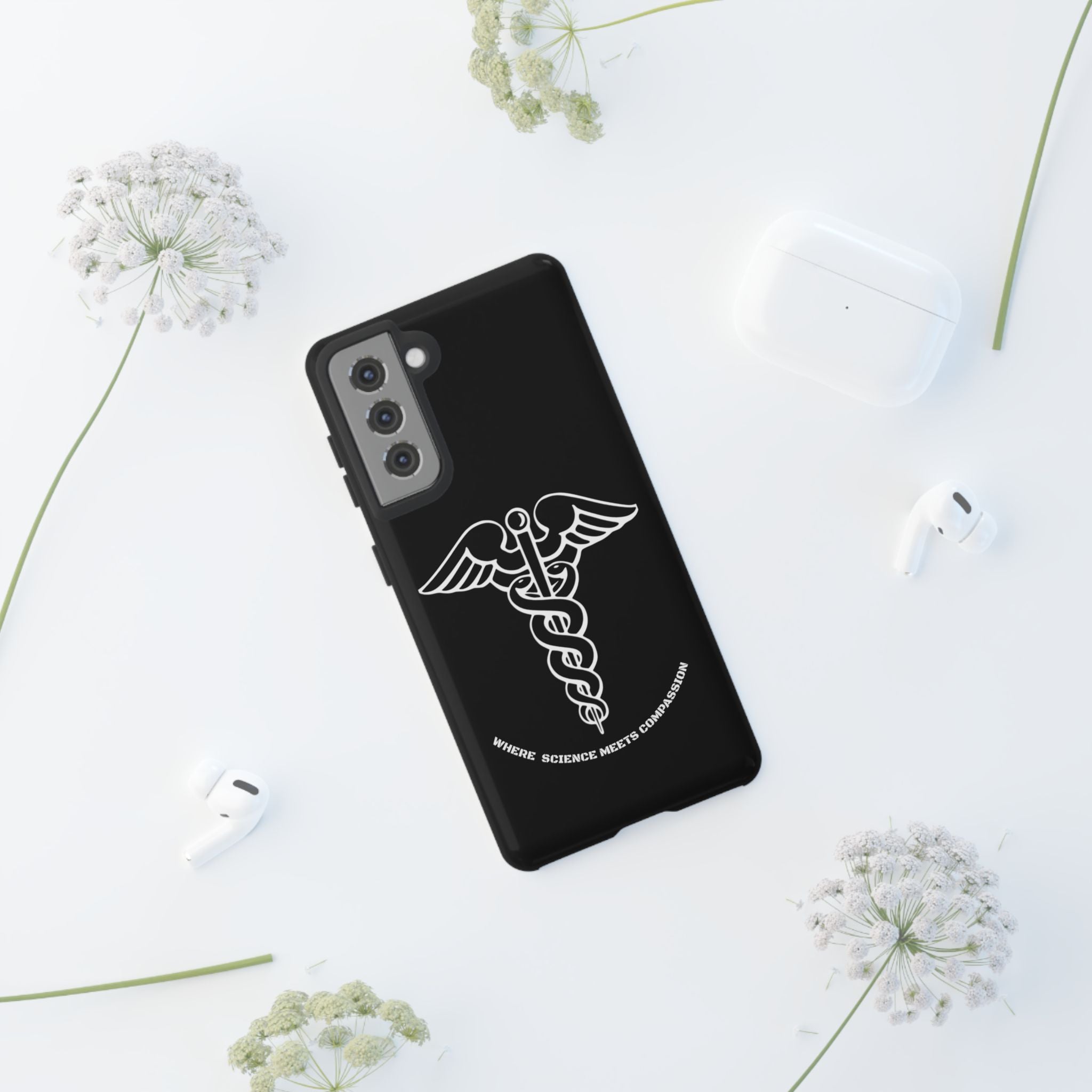 Medical Caduceus Phone Case — "Where Science Meets Compassion" Protective iPhone Cover