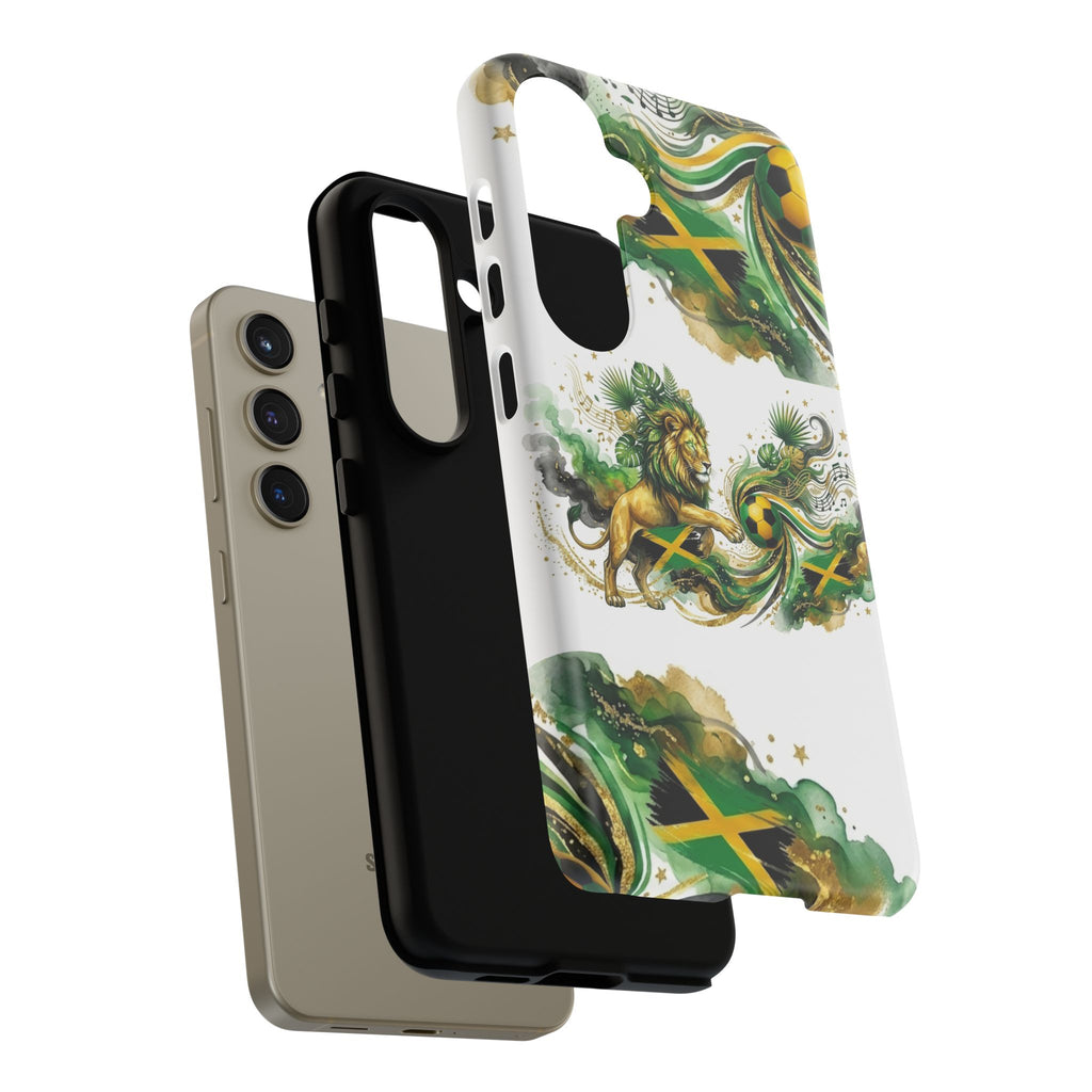 Jamaica Lion Phone Case — Jamaican Flag Rasta Protective Tough Case