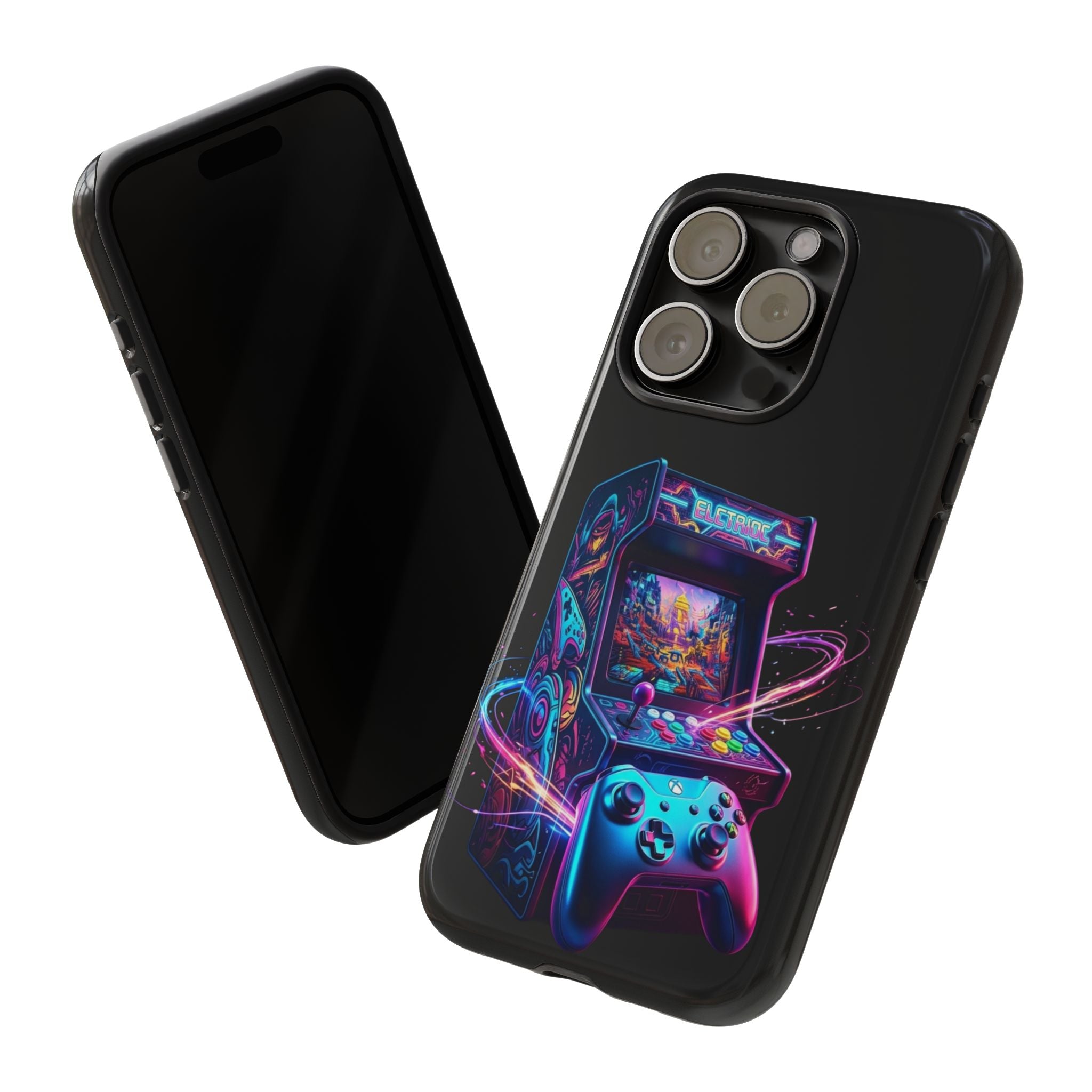 Retro Arcade Phone Case — Neon Gaming Controller Design