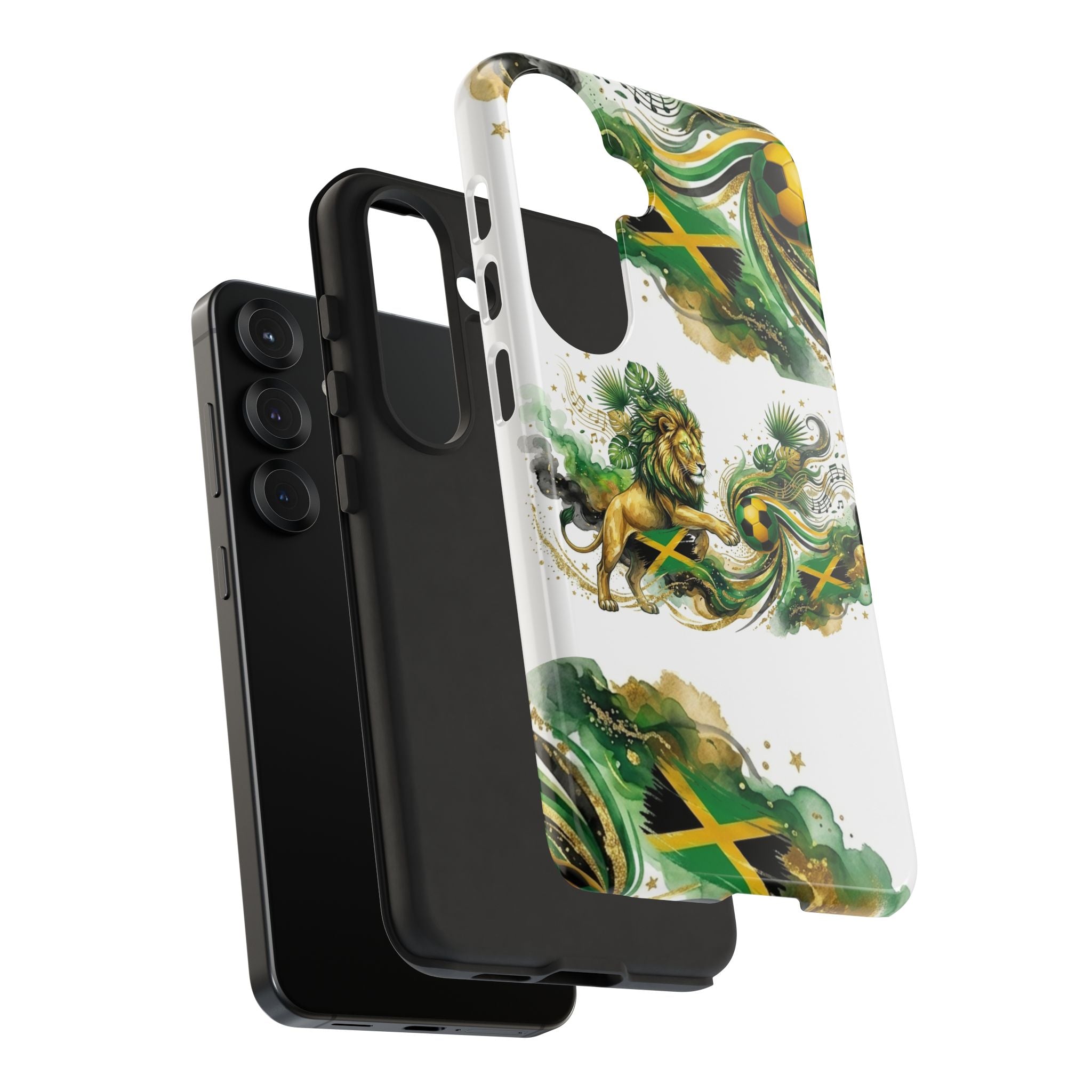 Jamaica Lion Phone Case — Jamaican Flag Rasta Protective Tough Case