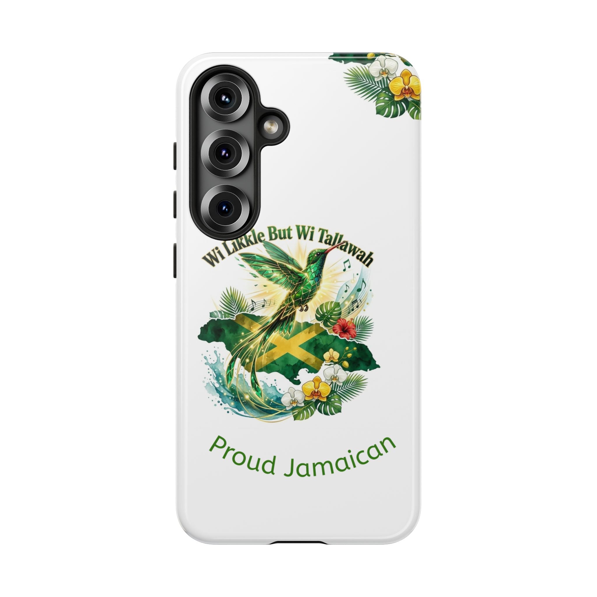 Jamaica Hummingbird Phone Case — “Wi Likkle But Wi Tallawah” Tropical Protective Cover