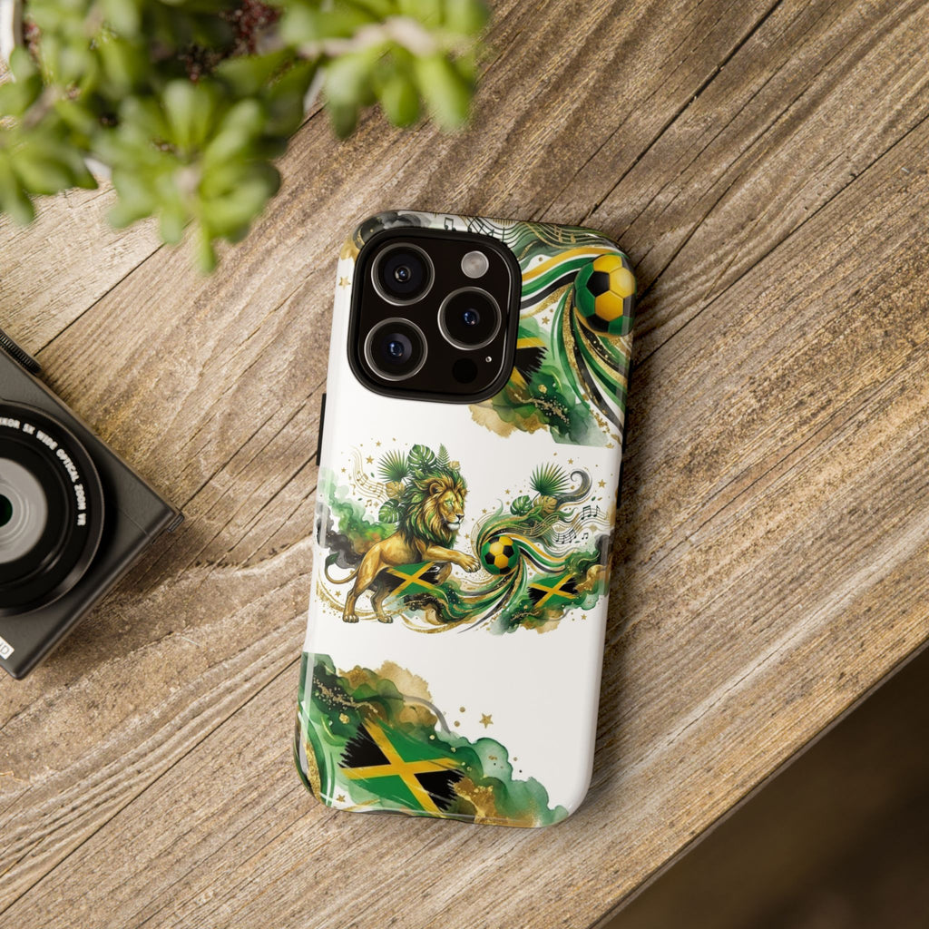 Jamaica Lion Phone Case — Jamaican Flag Rasta Protective Tough Case