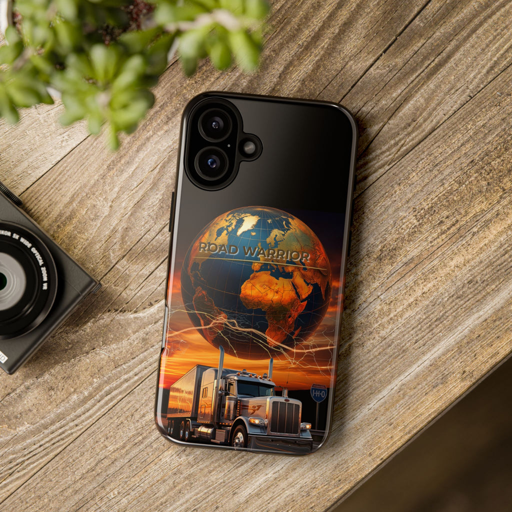 Truck Driver Phone Case — 'Global Road Warrior' Semi Truck Globe Tough Phone Cover
