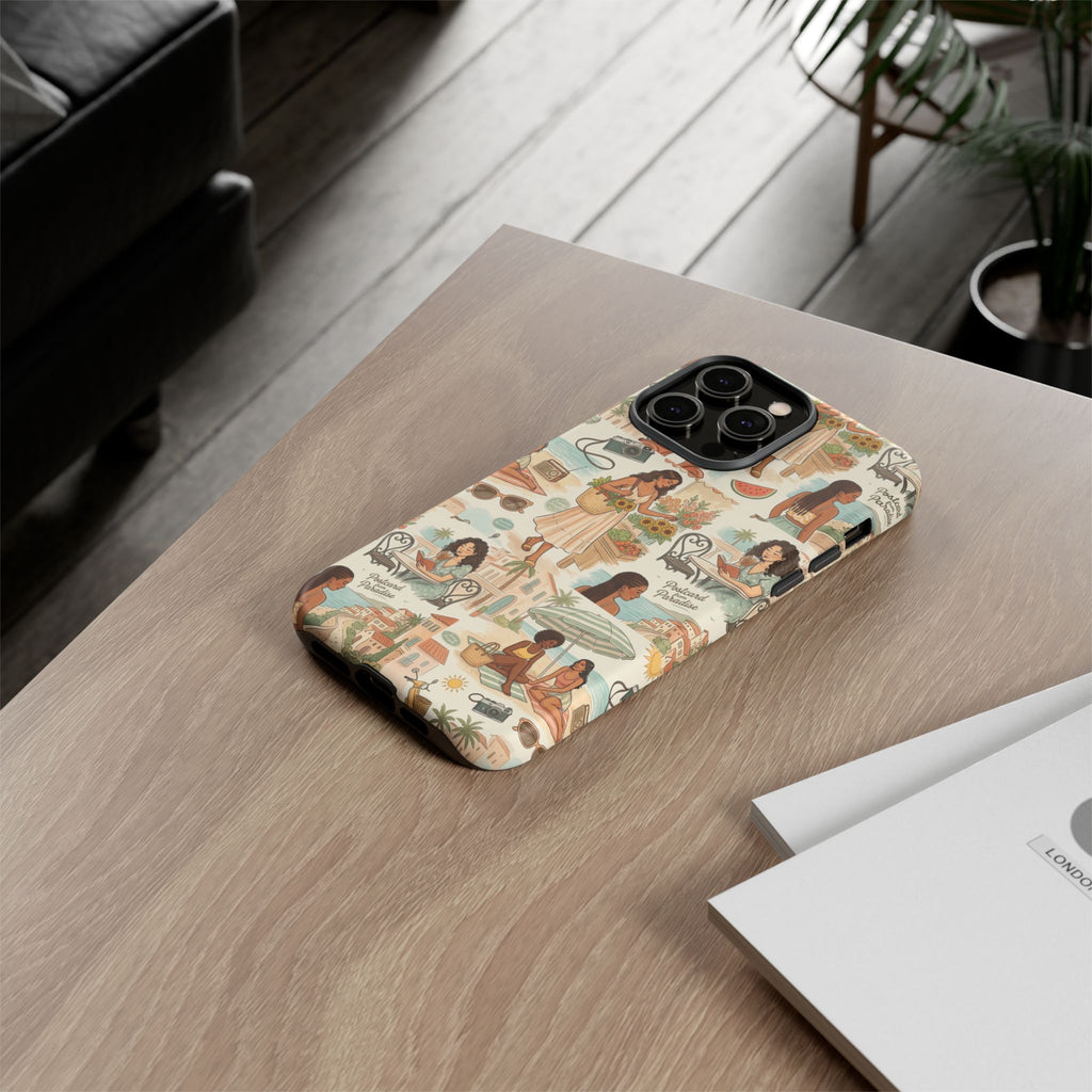 Tropical Vacation Phone Case — Vintage Beach Women Pattern