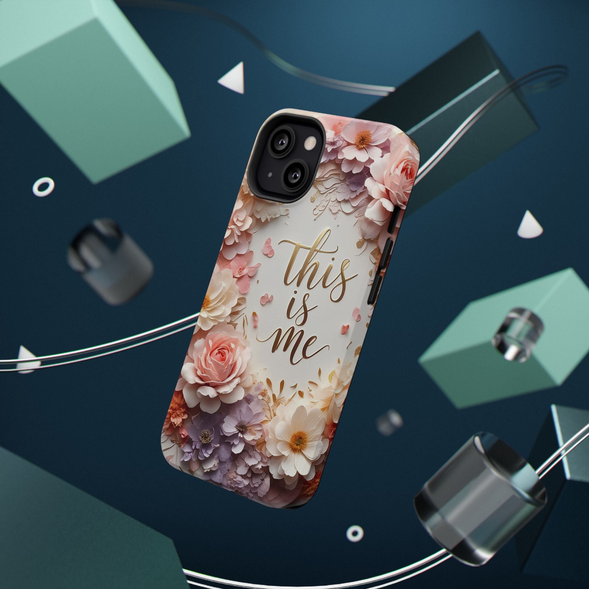 Floral "This Is Me" Phone Case — Impact-Resistant Floral Protective Cover