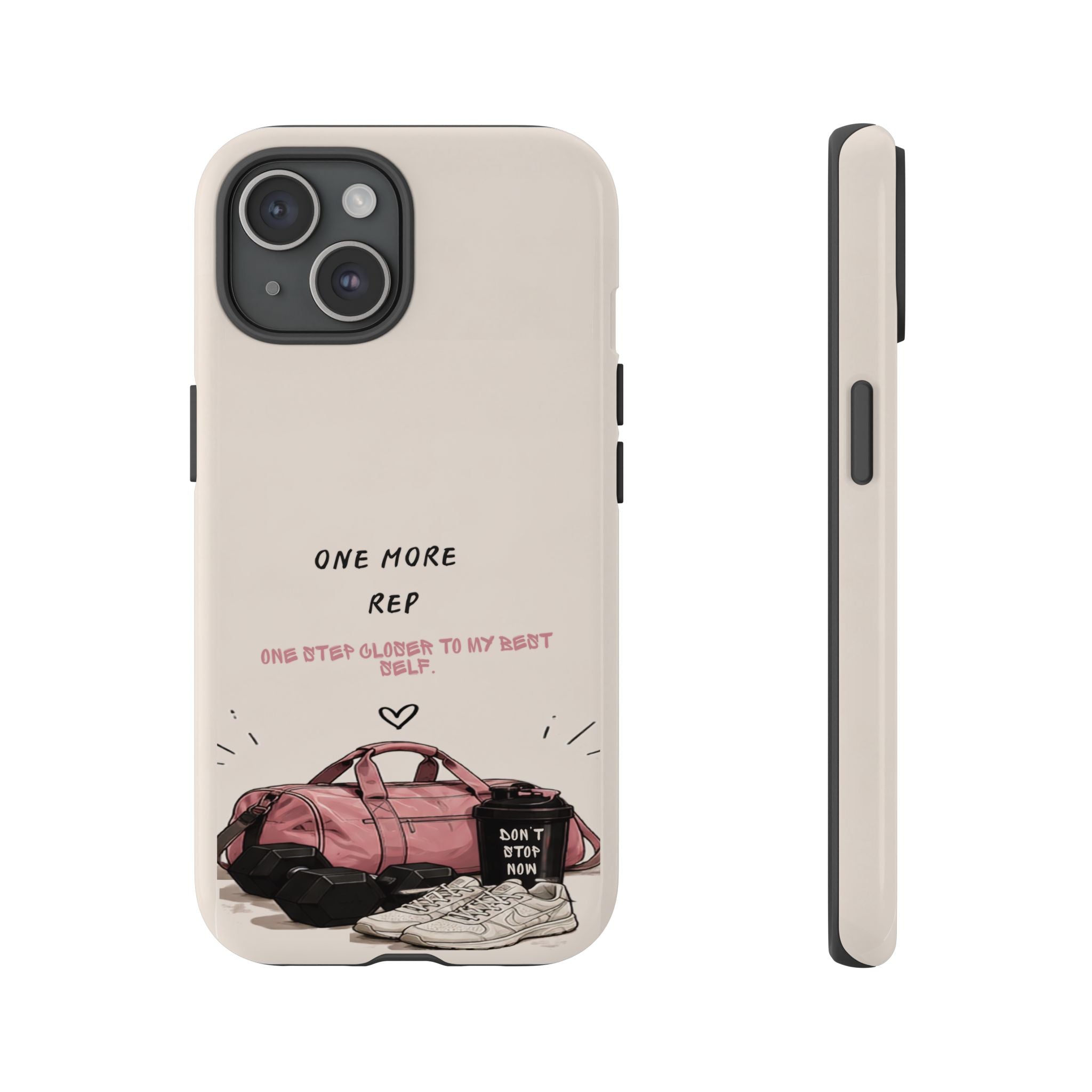 Gym Phone Case — "One More Rep" Workout Duffle & Sneakers Protective Case