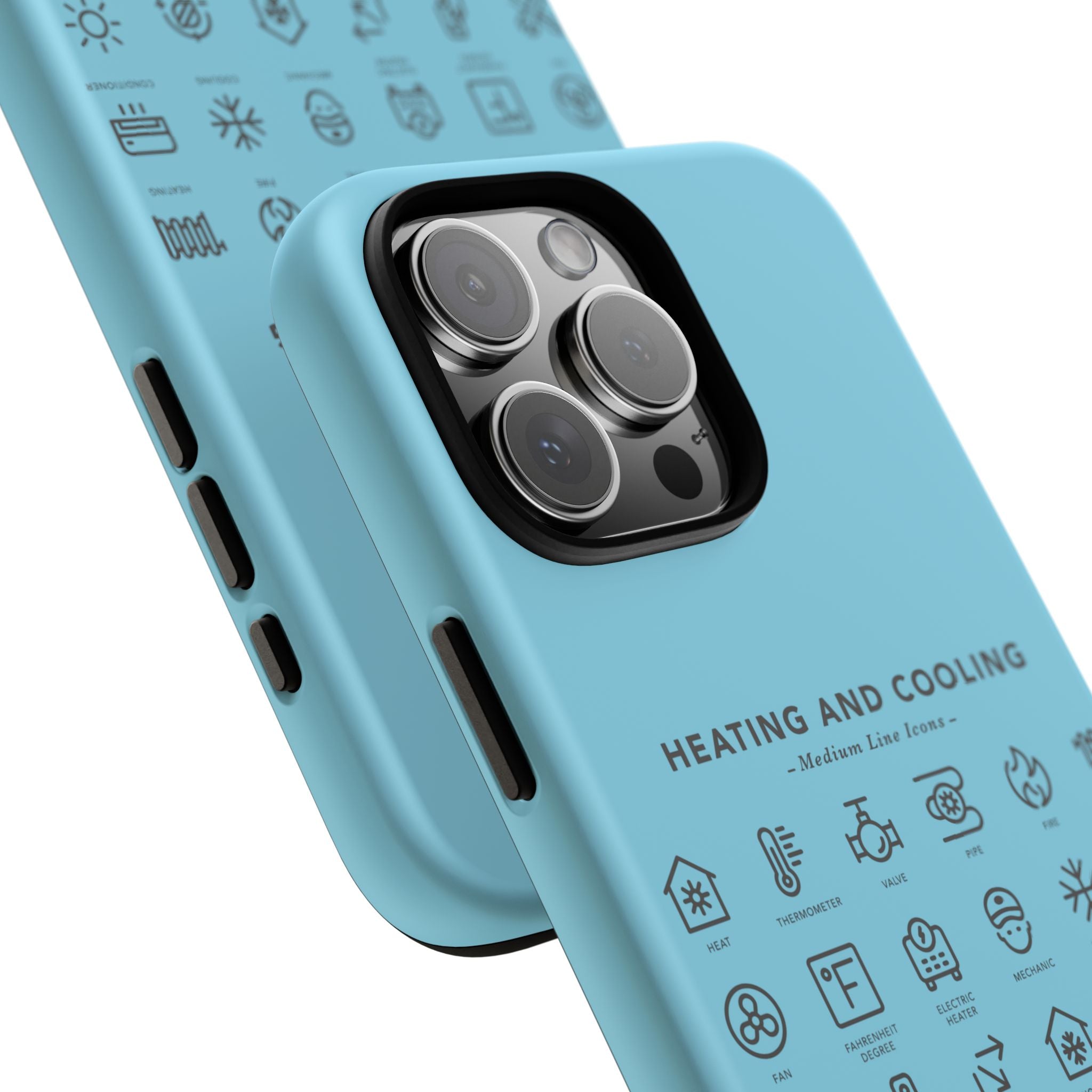 Heating and Cooling Icons Phone Case – HVAC Technician Protective Phone Cover