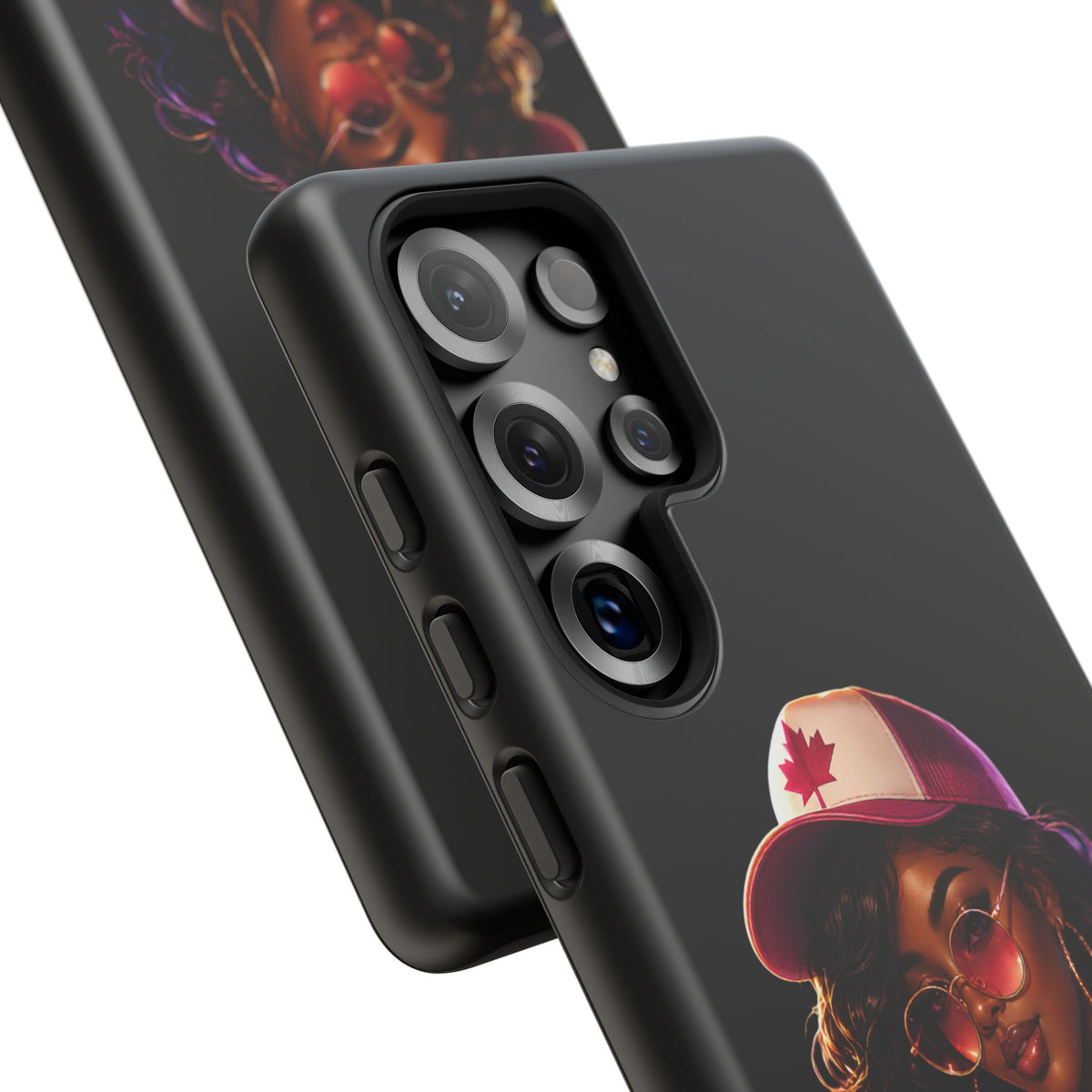 Phone Case - Cool Urban Woman with Headphones & Maple Hat