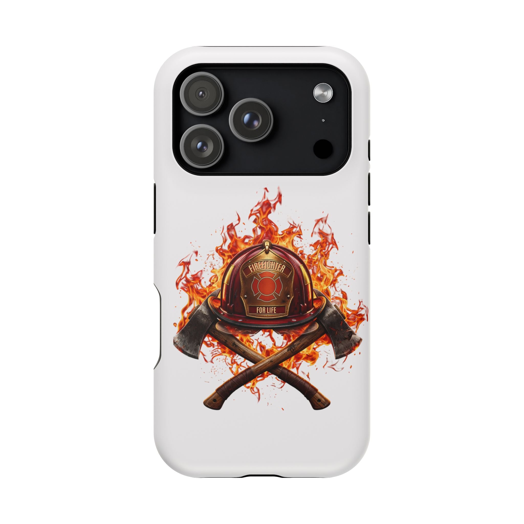 Firefighter Helmet Flames Phone Case — Station 117 Magnetic Impact-Resistant Case