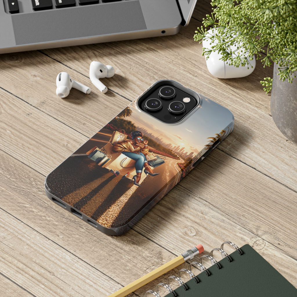 Sunset Roadtrip Tough Phone Case — Relaxed Traveler Design