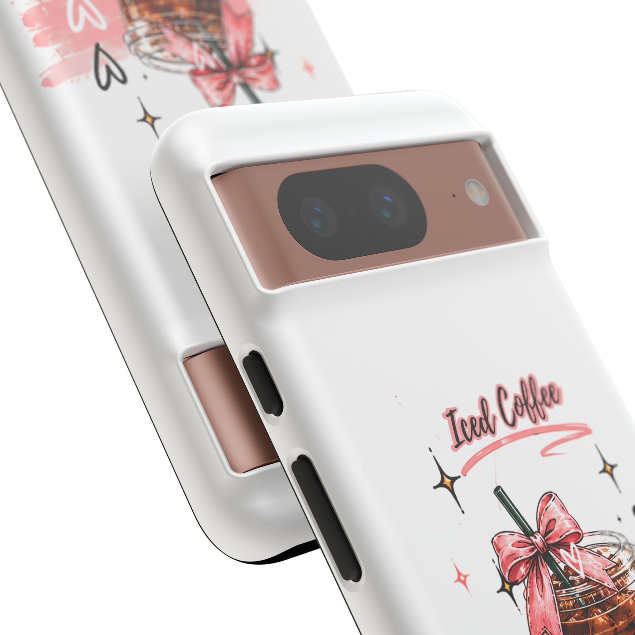 Iced Coffee Phone Case – Cute Pink Boba Design ("Iced coffee is my person")
