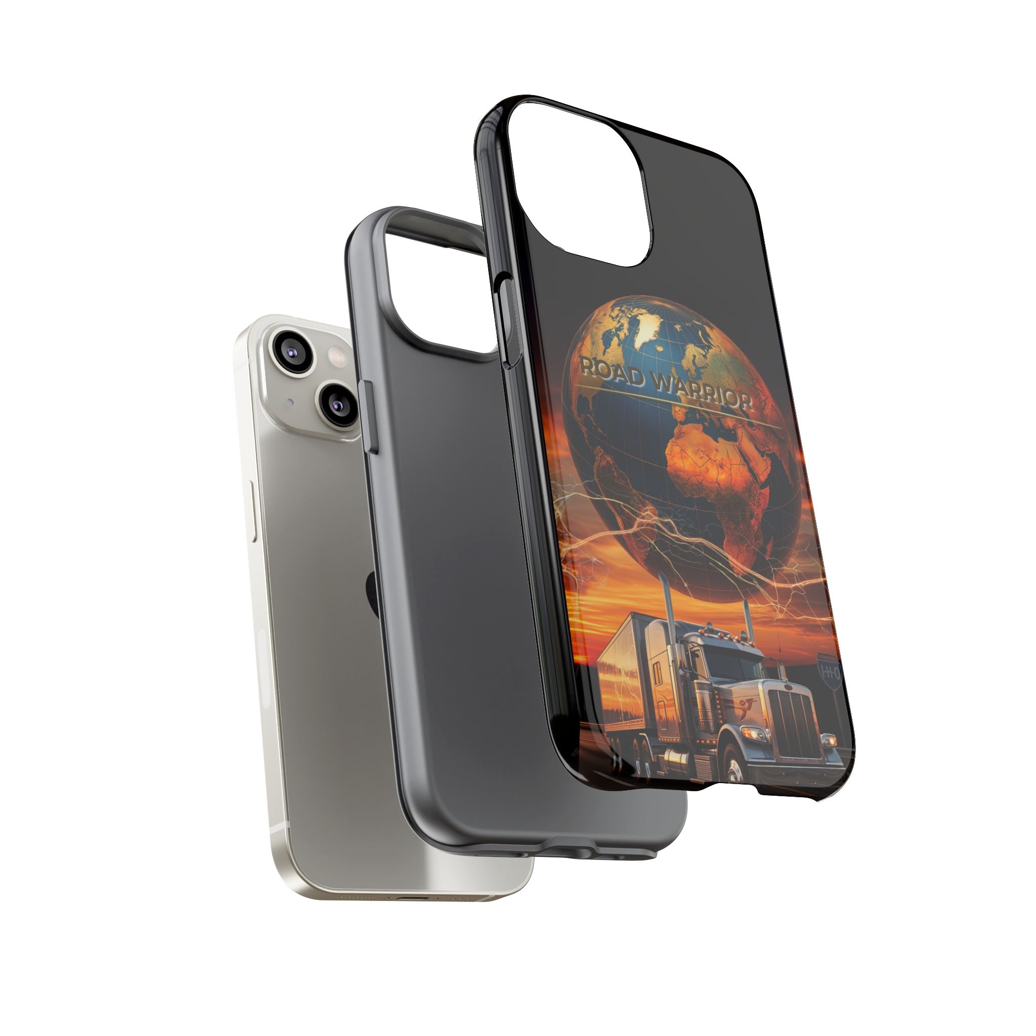 Truck Driver Phone Case — 'Global Road Warrior' Semi Truck Globe Tough Phone Cover