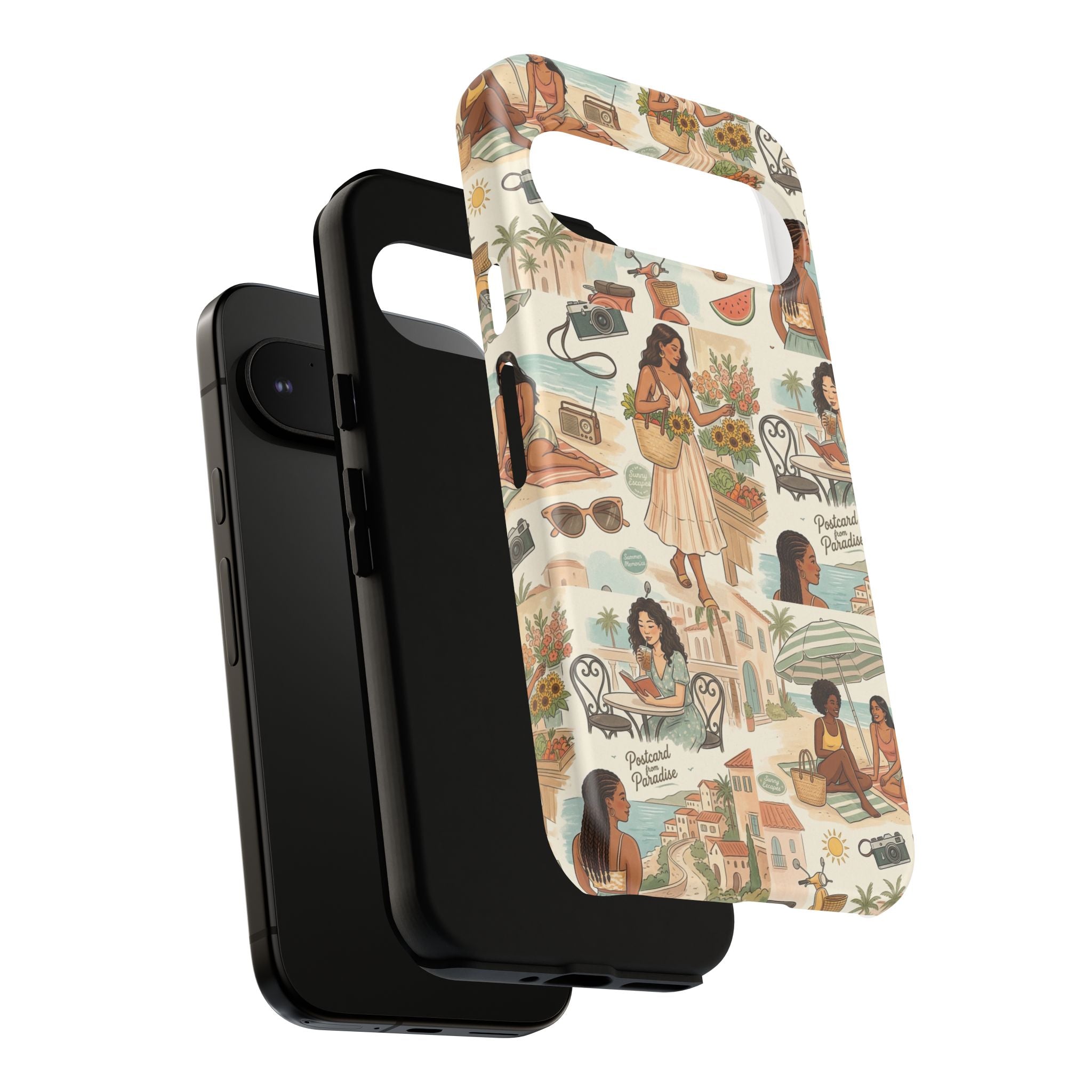 Tropical Vacation Phone Case — Vintage Beach Women Pattern