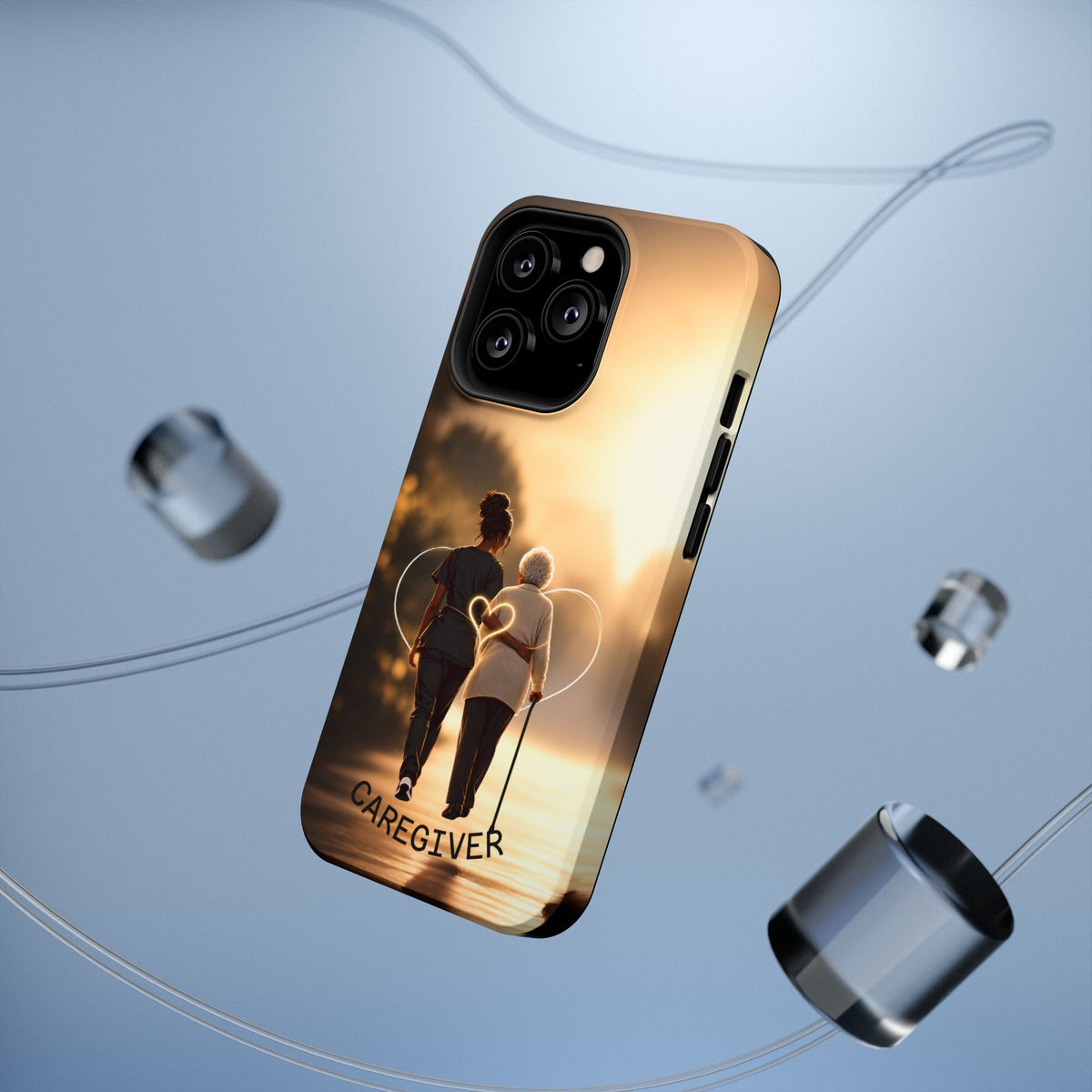 Caregiver Phone Case — Impact-Resistant Protective Case with Heart Design