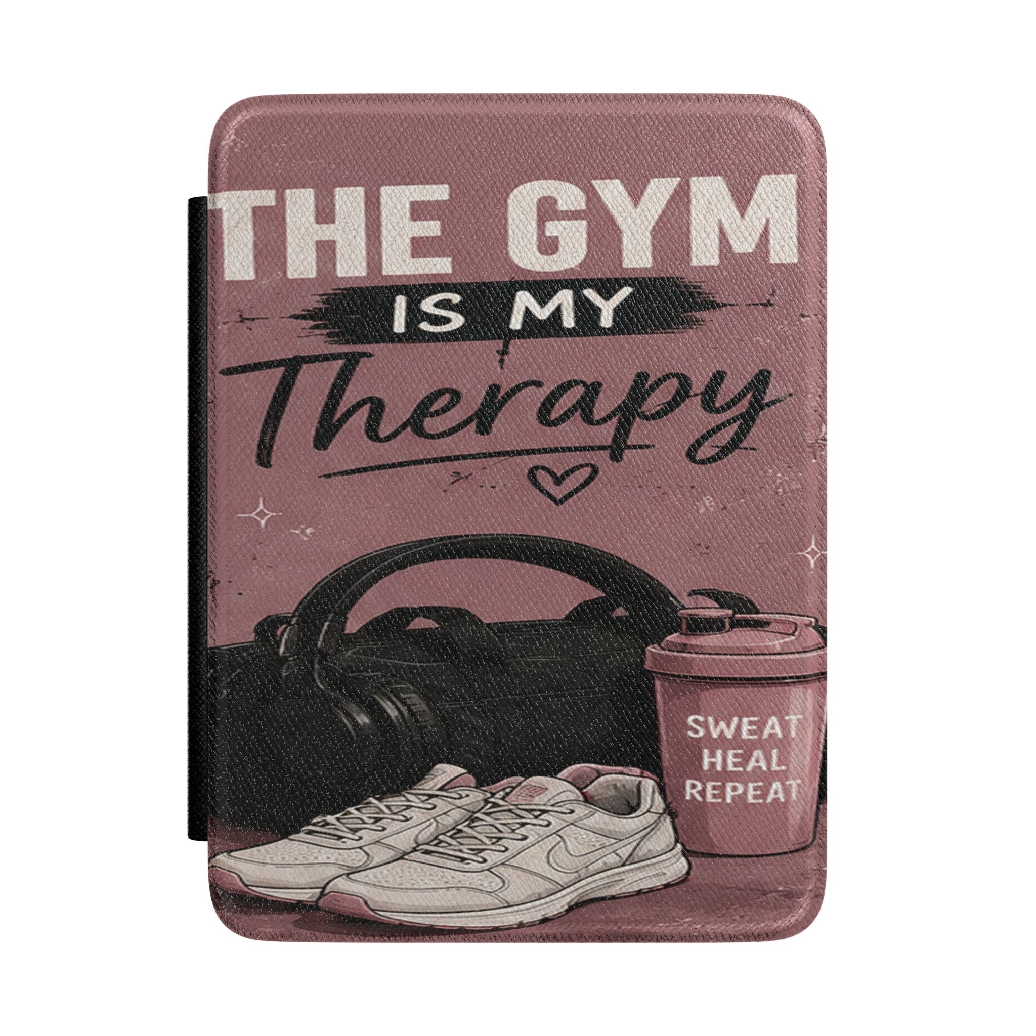 The Gym Is My Therapy Kindle Case – Fitness Motivation eReader Cover