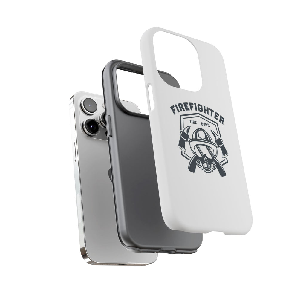 Firefighter Tough Phone Case — Fire Dept Helmet & Axes Protective Cover