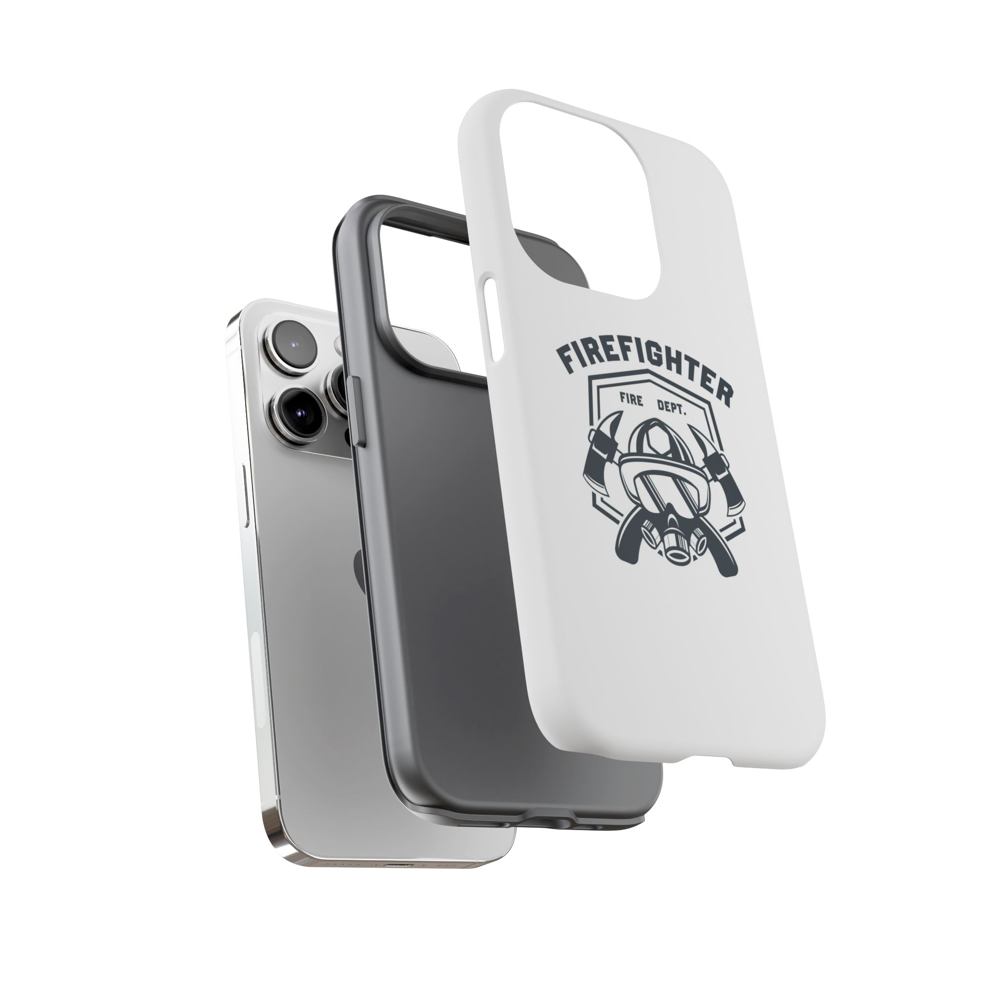 Firefighter Tough Phone Case — Fire Dept Helmet & Axes Protective Cover