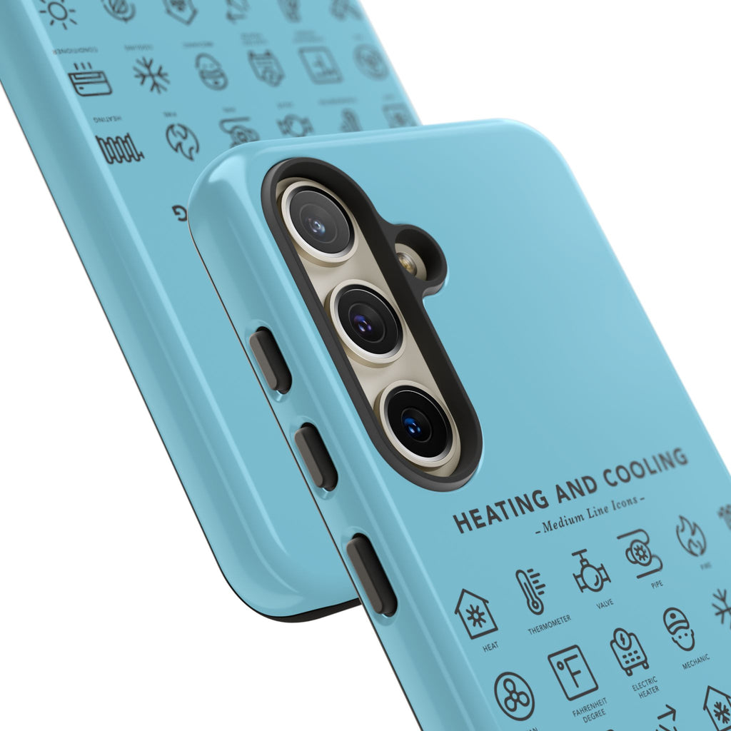 Heating and Cooling Icons Phone Case – HVAC Technician Protective Phone Cover