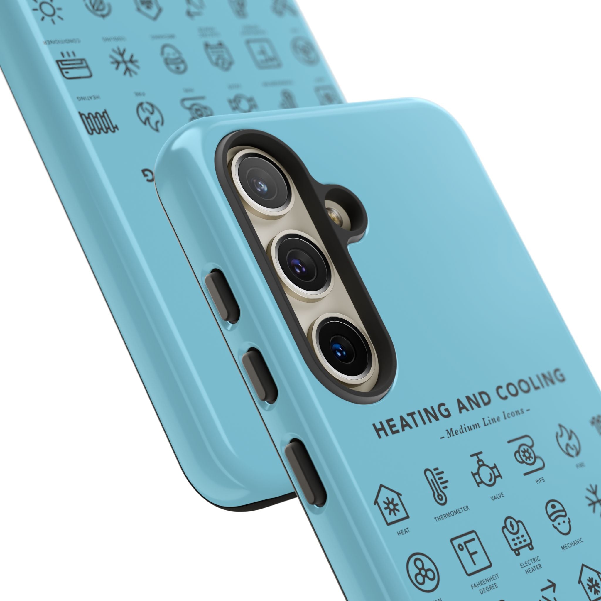 Heating and Cooling Icons Phone Case – HVAC Technician Protective Phone Cover