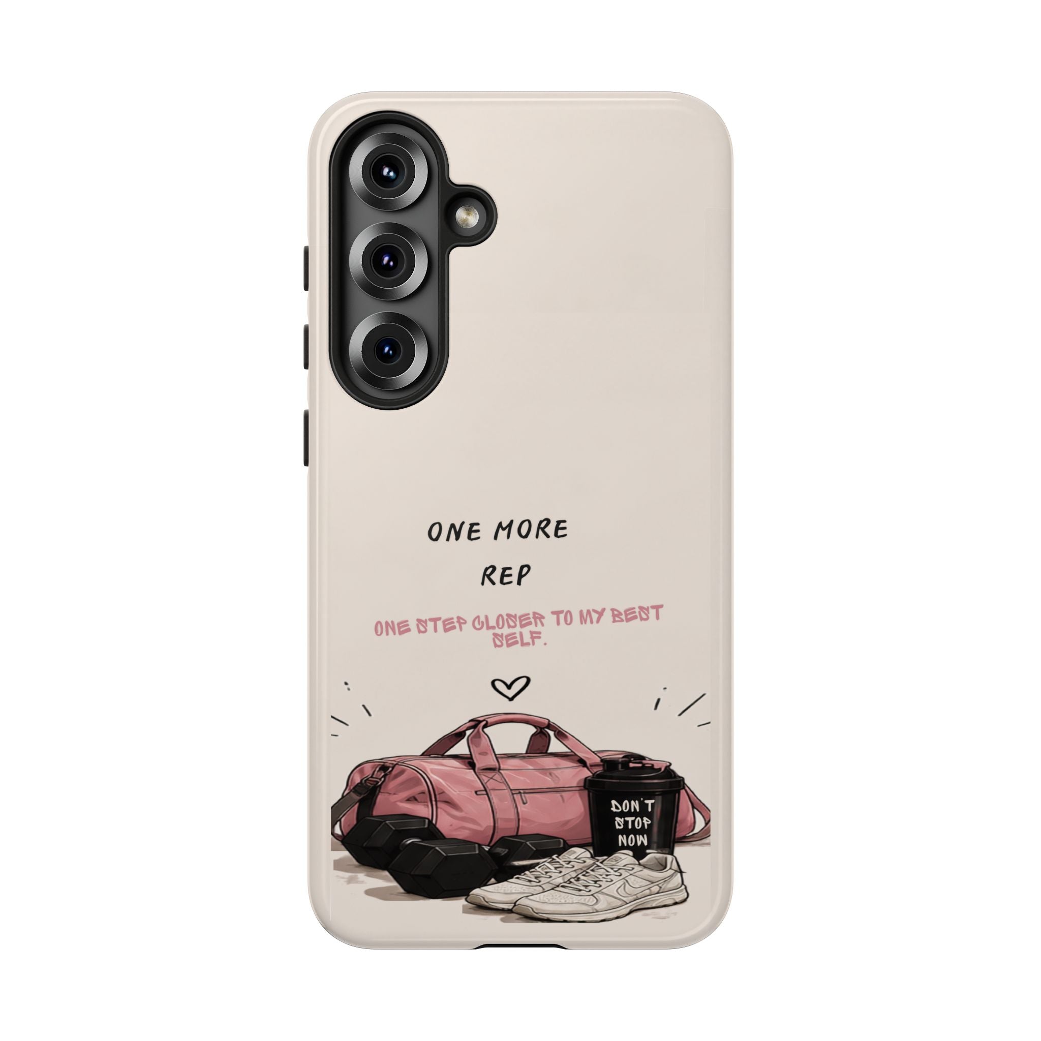 Gym Phone Case — "One More Rep" Workout Duffle & Sneakers Protective Case