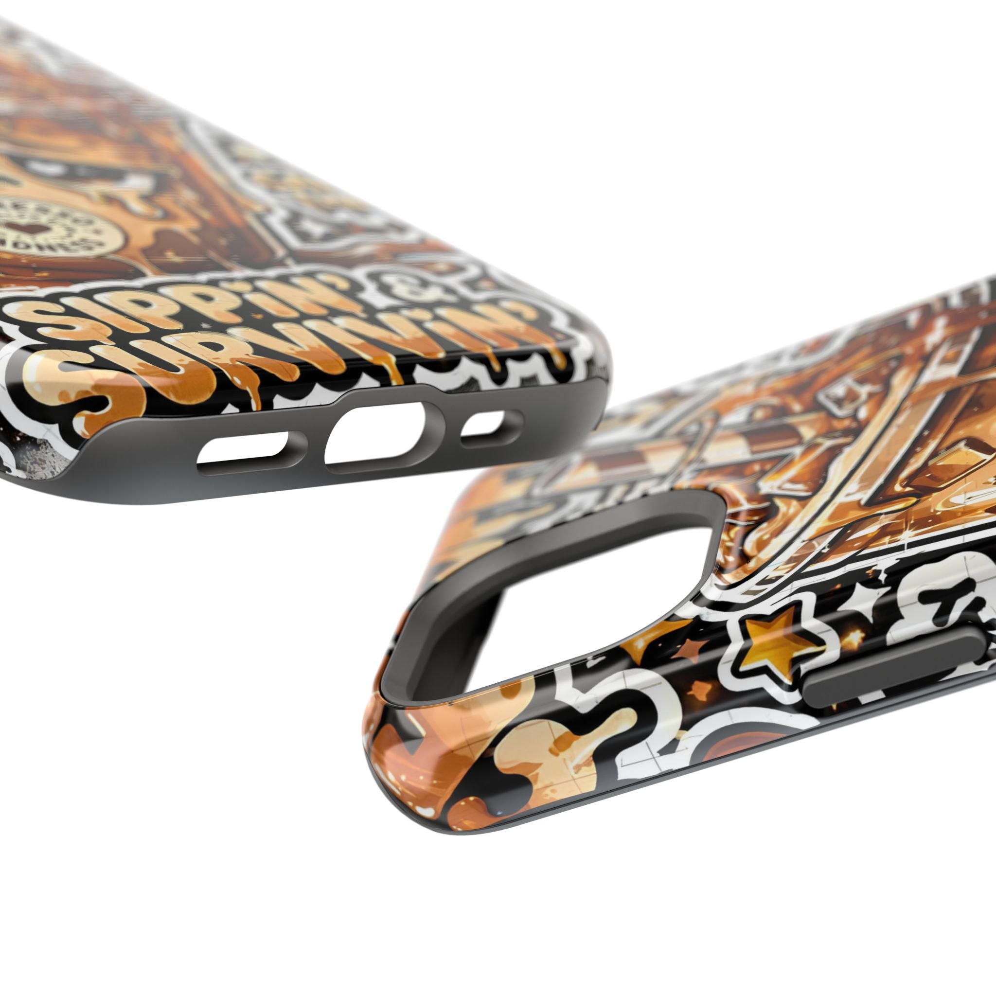 Iced Coffee Phone Case — “Sippin' & Survivin'” Magnetic Impact-Resistant Case