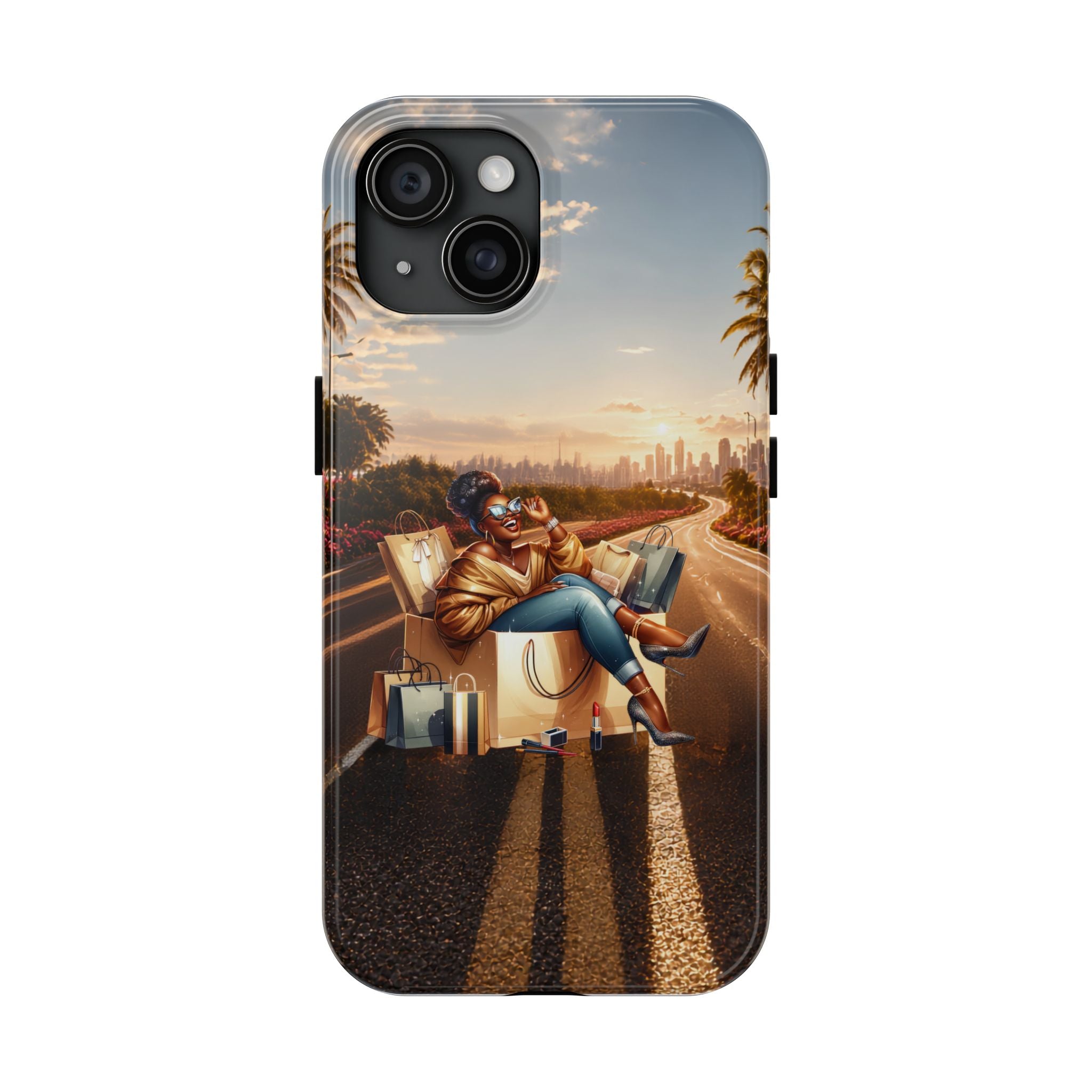 Sunset Roadtrip Tough Phone Case — Relaxed Traveler Design