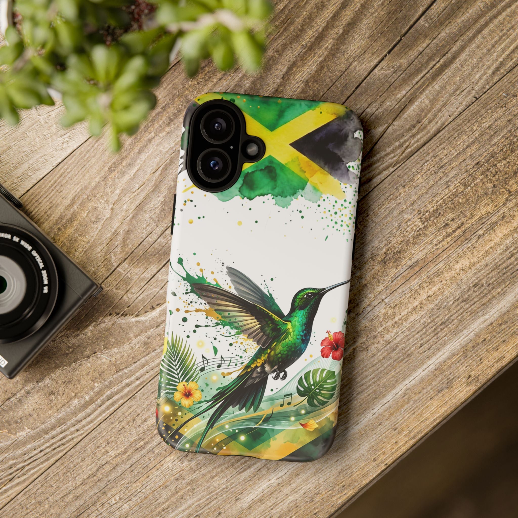 Hummingbird Jamaica Tough Phone Case – Tropical Floral Protective Cover