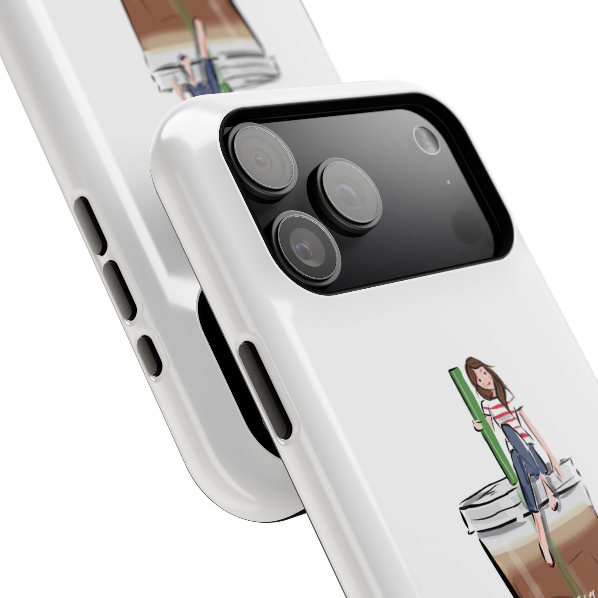 Iced Coffee & Me Phone Case — Cute Illustration 'Emotional Support Iced Coffee' Impact-Resistant Case
