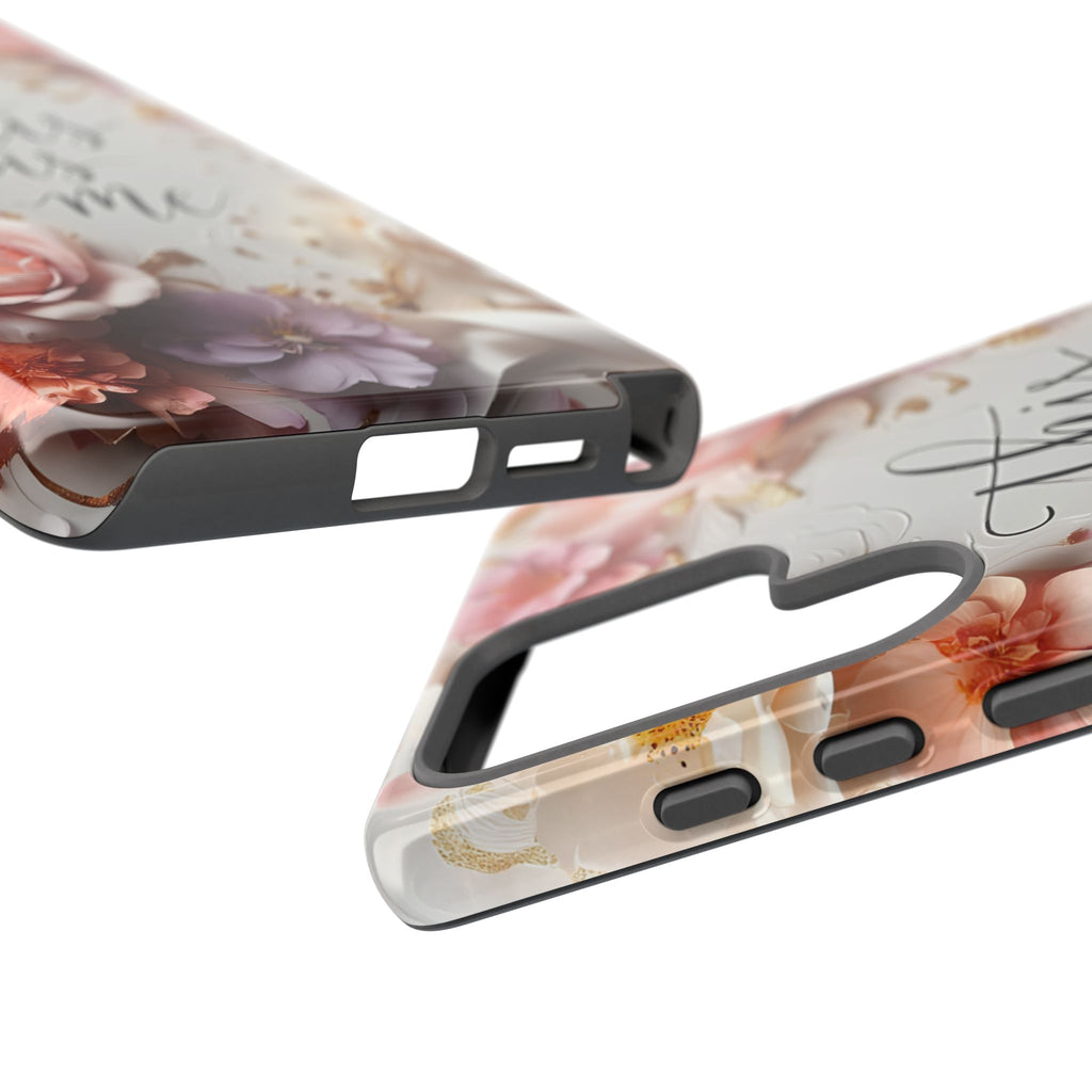 Floral "This Is Me" Tough Phone Case — Protective Floral iPhone Cover for Self-Expression, Gift for Her